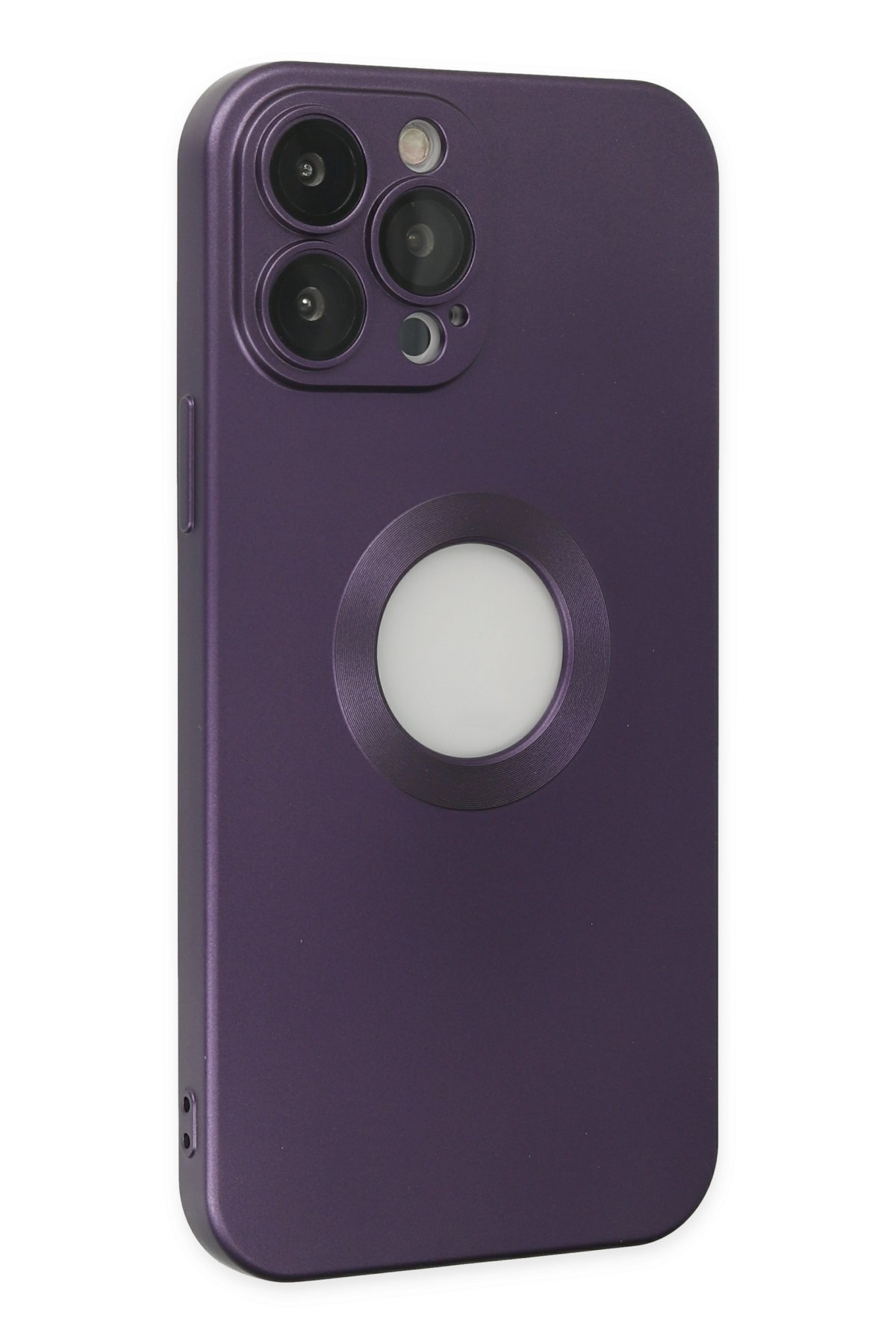 Newface iPhone 13 Pro Max Kılıf Coco Deri Silikon Kapak - Açık Lila