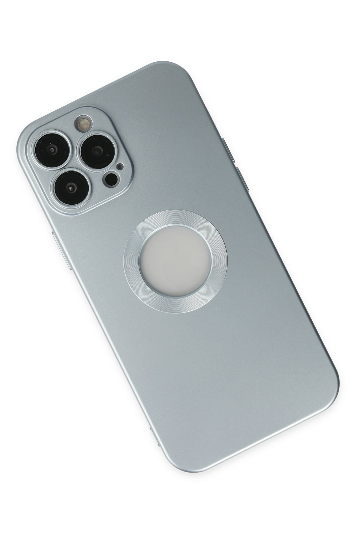 Newface iPhone 13 Pro Max Kılıf Store Silikon - Sierra Blue