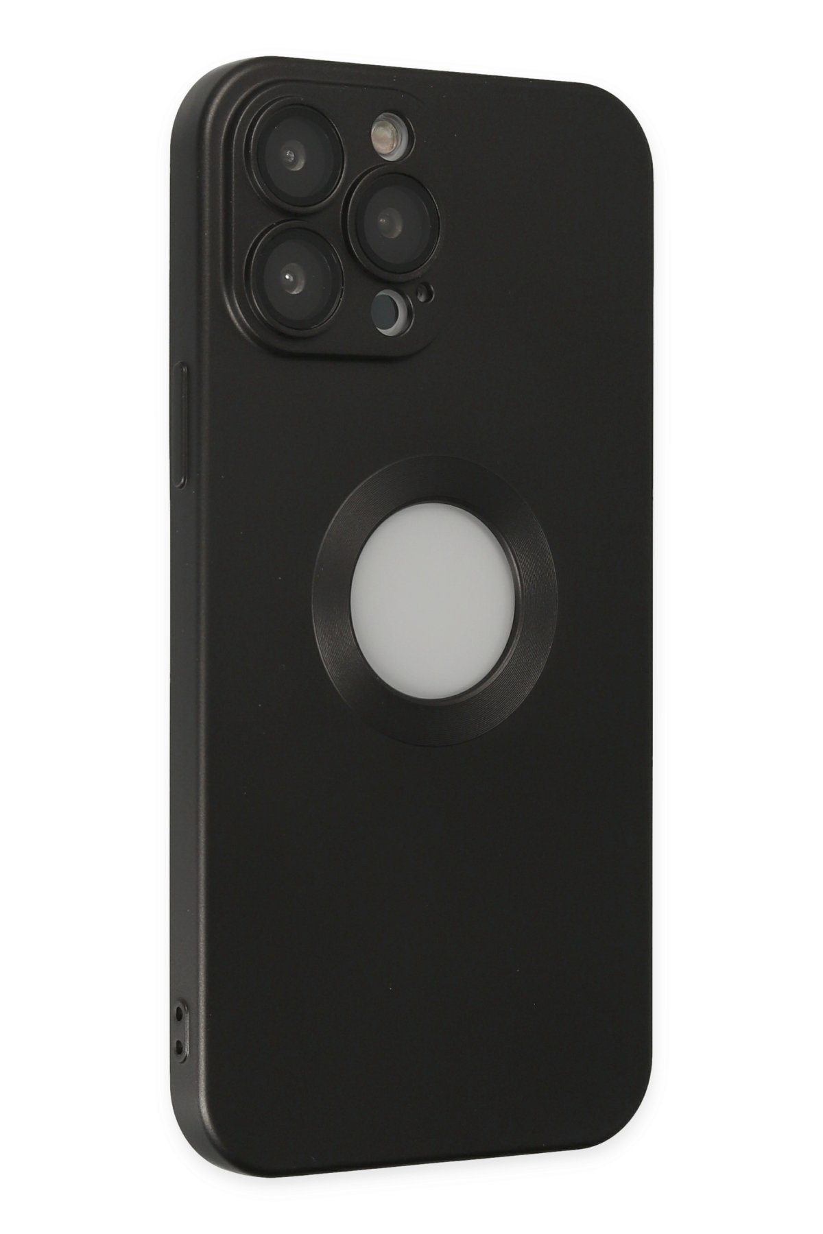 Newface iPhone 13 Pro Max Kılıf Palm Buzlu Kamera Sürgülü Silikon - Siyah