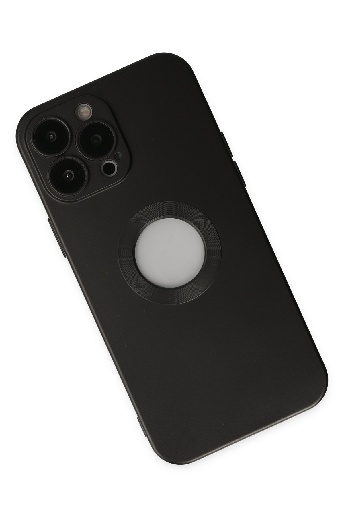 Newface iPhone 13 Pro Max Kılıf Pars Lens Yüzüklü Silikon - Lacivert