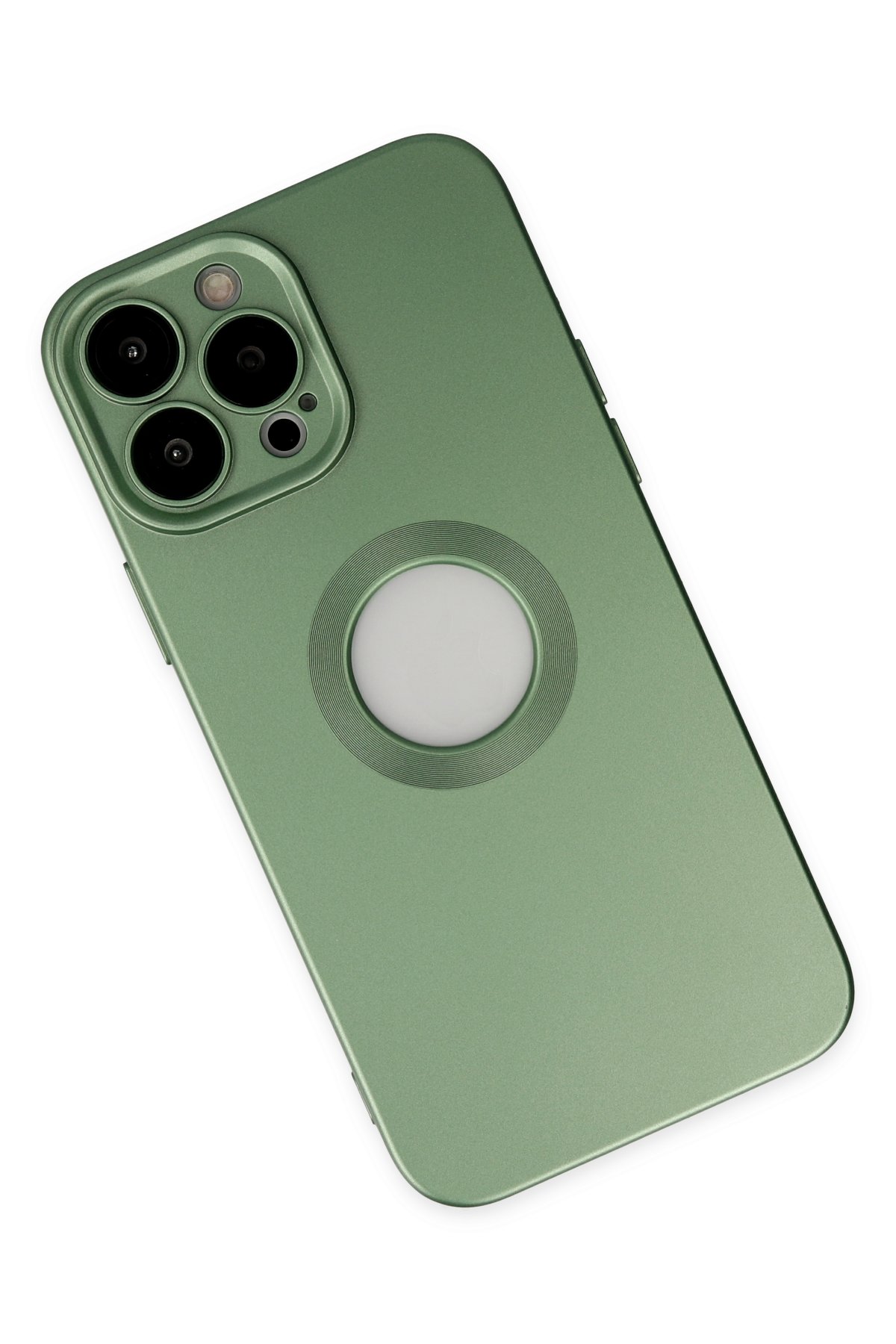 Newface iPhone 13 Pro Max Kılıf Palm Buzlu Kamera Sürgülü Silikon - Kırmızı