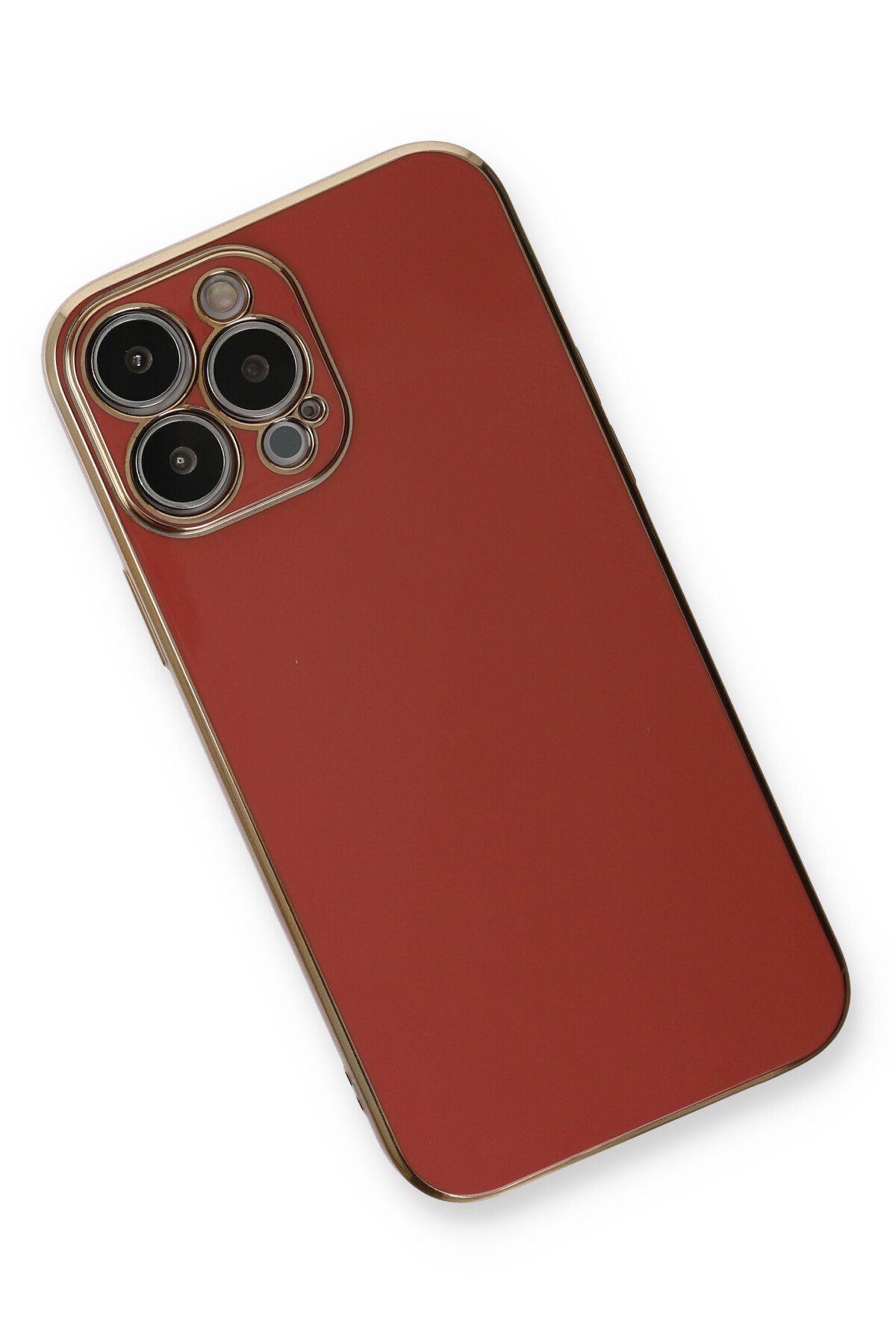 Newface iPhone 13 Pro Max Kılıf Platin Silikon - Kırmızı