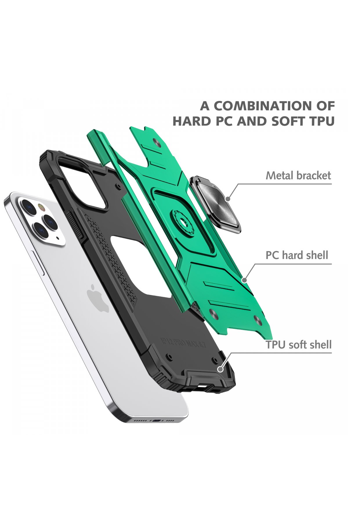 Newface iPhone 13 Pro Max Kılıf Mekanik Magsafe Kapak - Sierra Blue