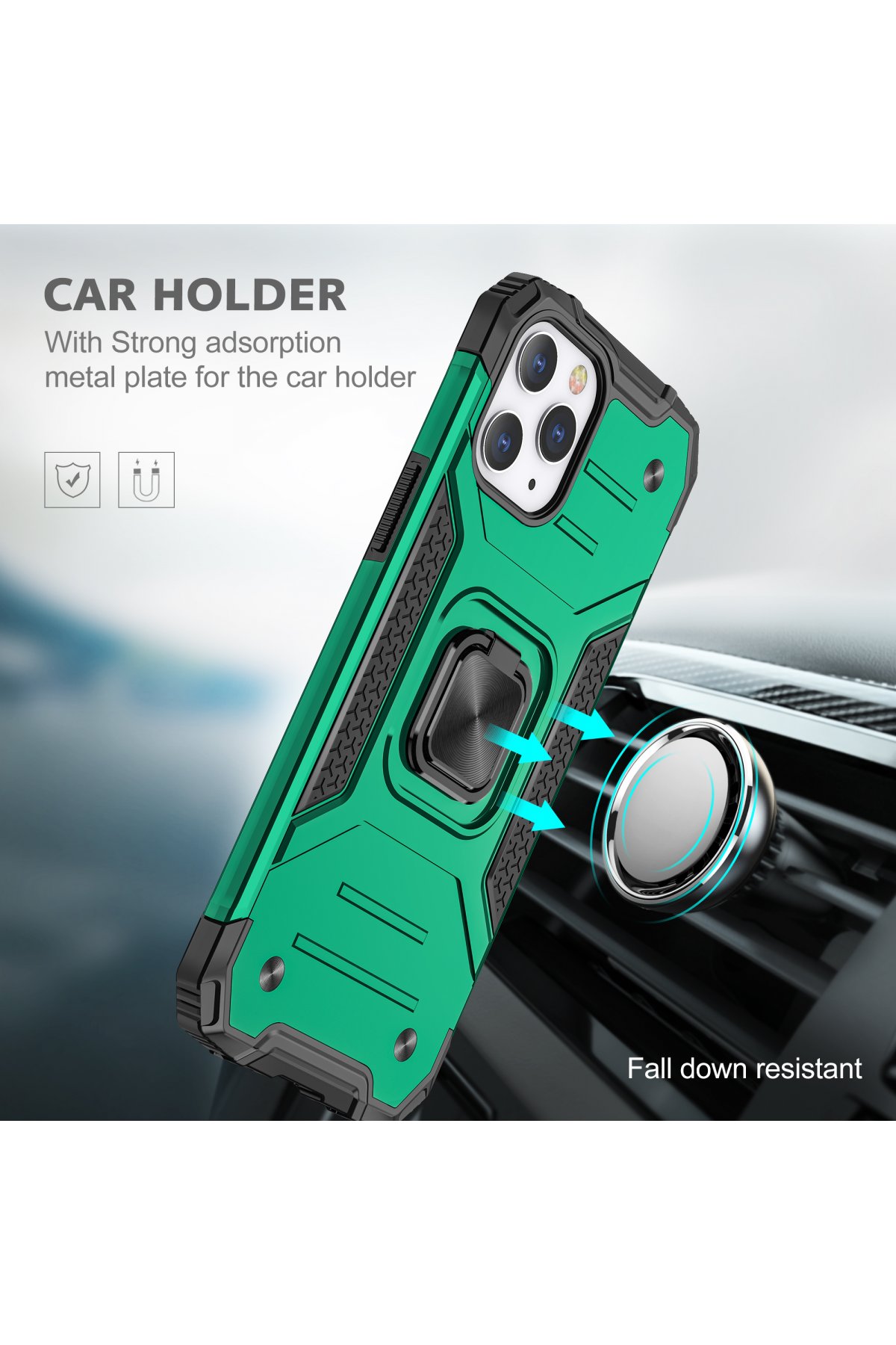 Newface iPhone 13 Pro Max Kılıf Mekanik Magsafe Kapak - Sierra Blue