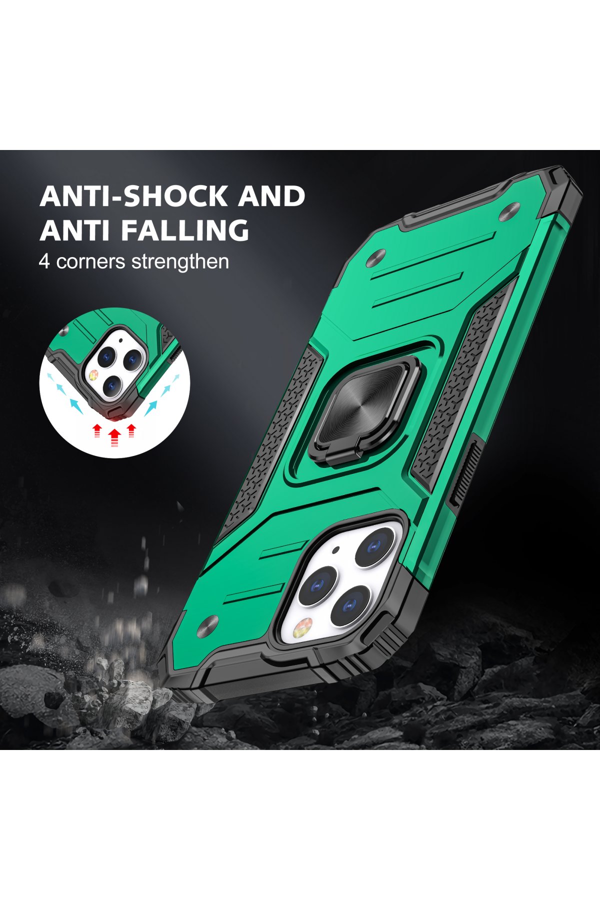 Newface iPhone 13 Pro Max Kılıf Mekanik Magsafe Kapak - Sierra Blue