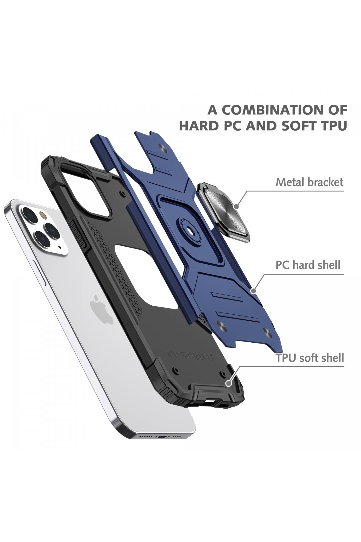 Newface iPhone 13 Pro Max Kılıf Dora Kapak - Pudra