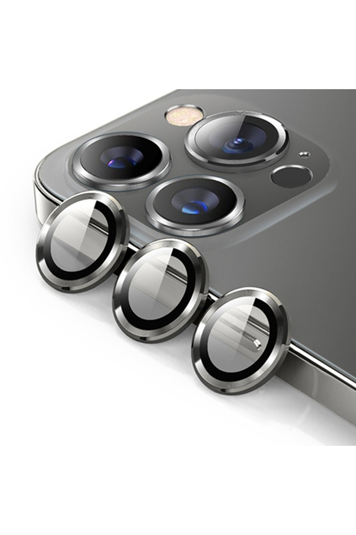 Newface iPhone 13 Pro Kılıf Liva Lens Silikon - Beyaz