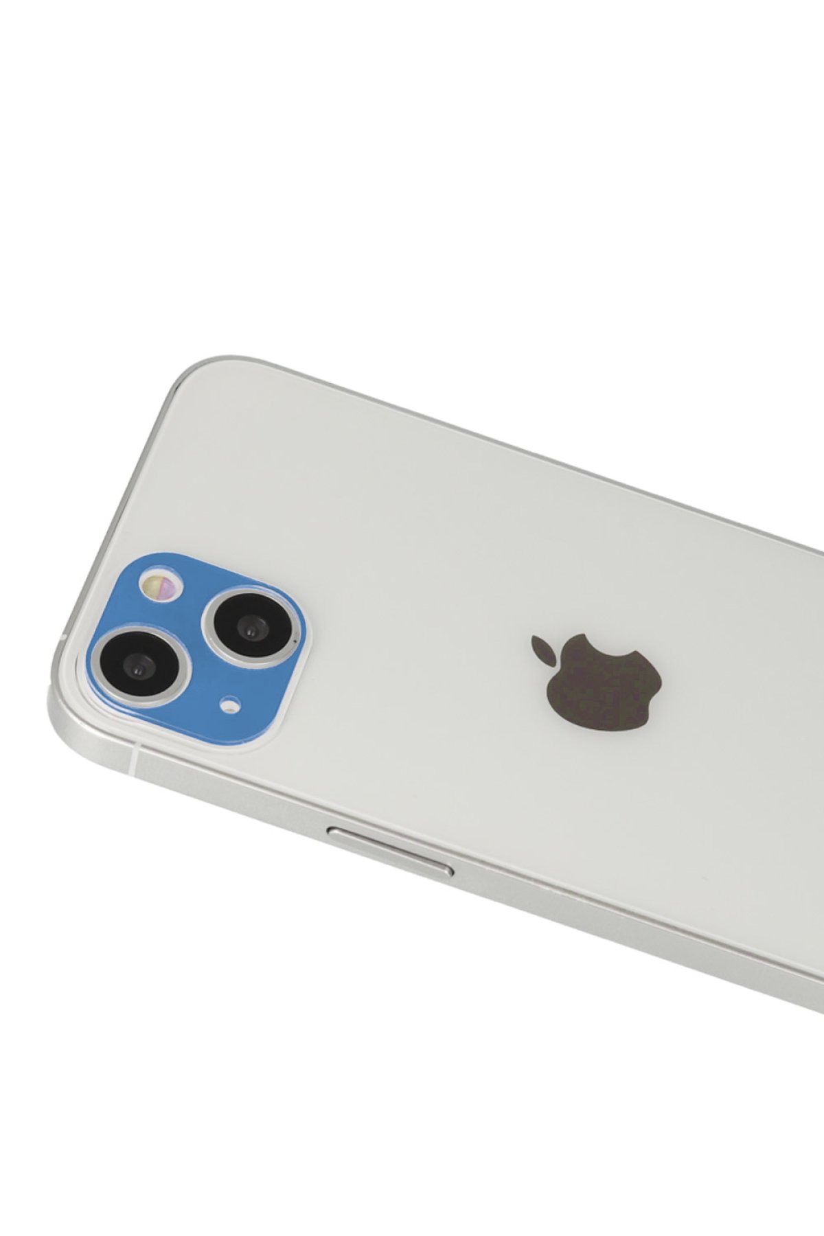 Newface iPhone 13 Kılıf Simli Yüzüklü Silikon - Mavi