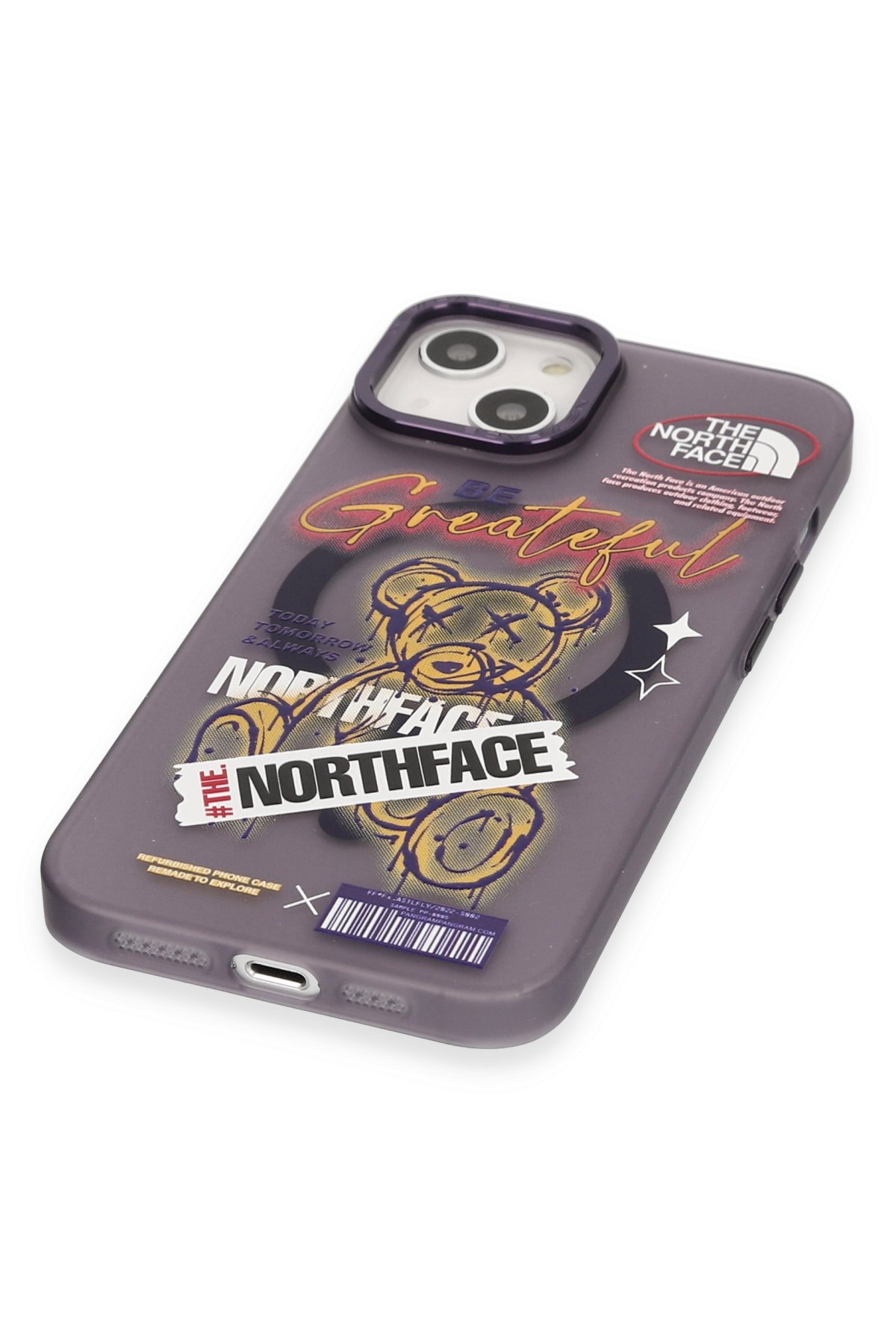 Newface iPhone 14 Kılıf Glass Kapak - Bordo