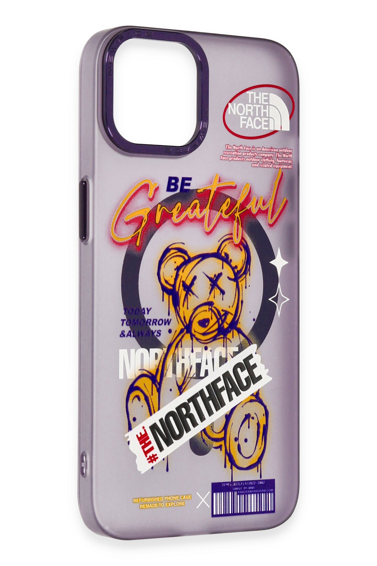 Newface iPhone 14 Kılıf Glass Kapak - Bordo