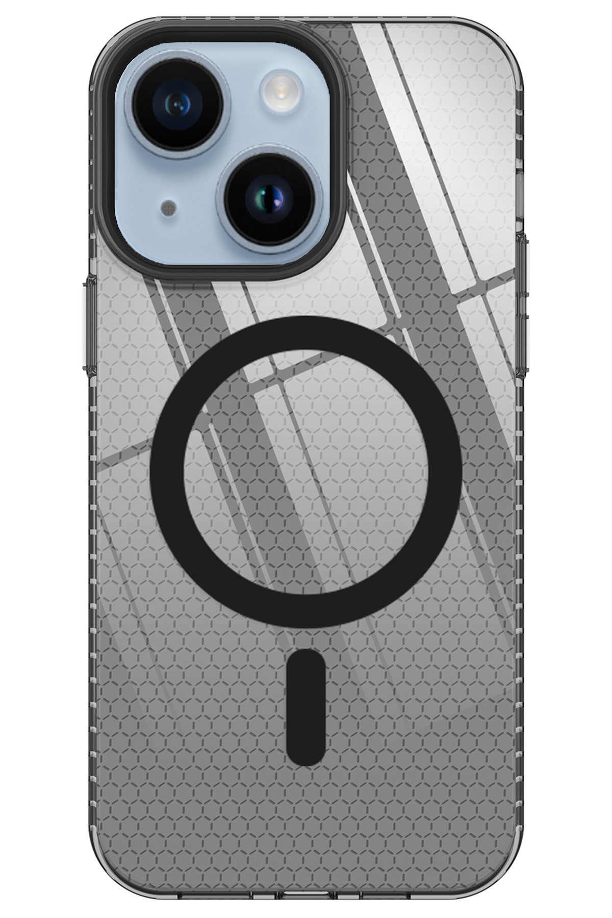 Newface iPhone 14 Kılıf Zuma Kartvizitli Yüzüklü Silikon - Siyah