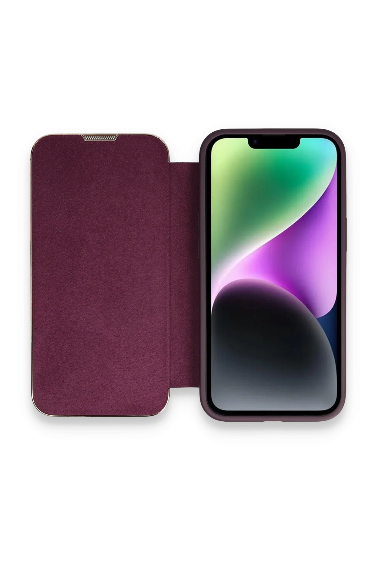 Newface iPhone 14 Kılıf Sofya Yüzüklü Silikon Kapak - Gümüş