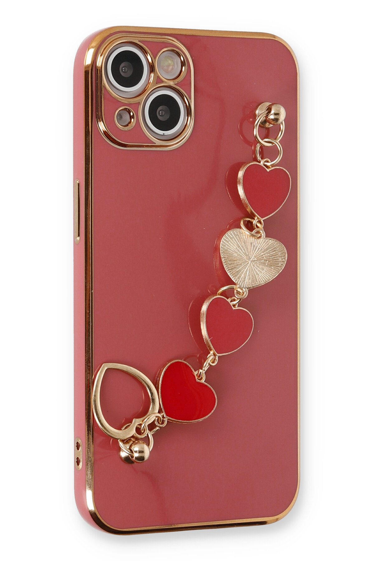 Newface iPhone 14 Kılıf Platin Silikon - Kırmızı