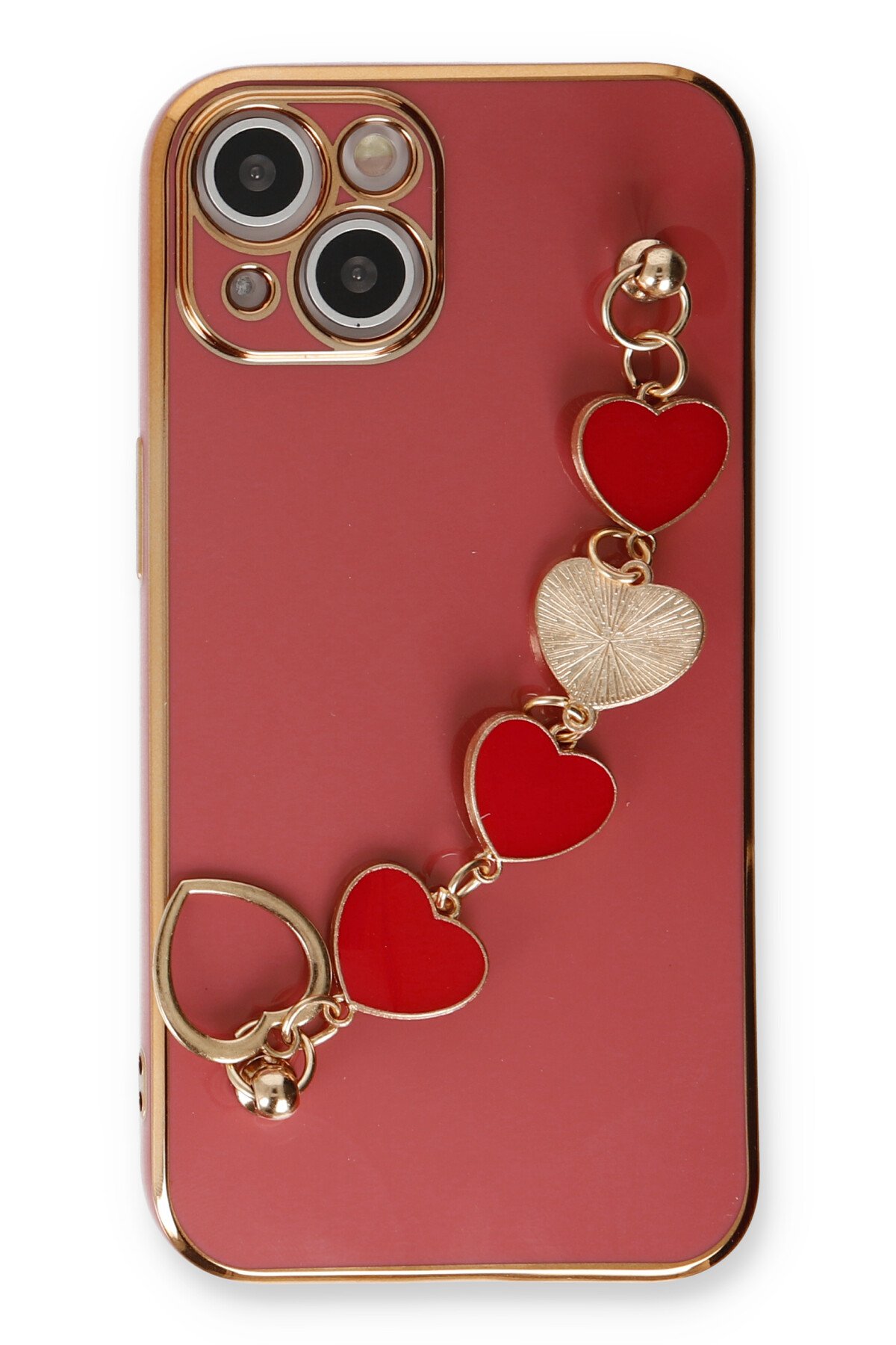 Newface iPhone 14 Kılıf Platin Silikon - Kırmızı