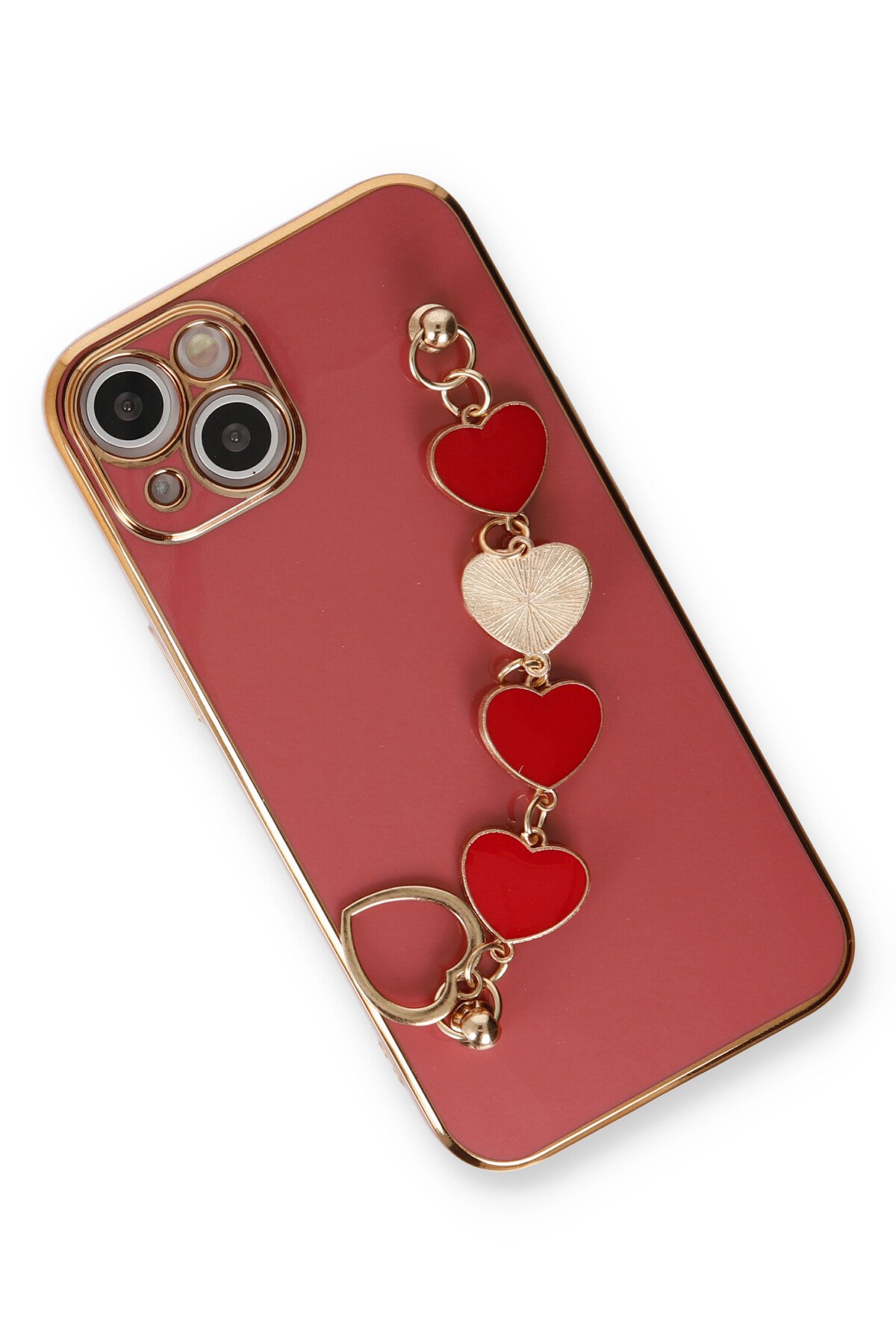 Newface iPhone 14 Kılıf Platin Silikon - Kırmızı