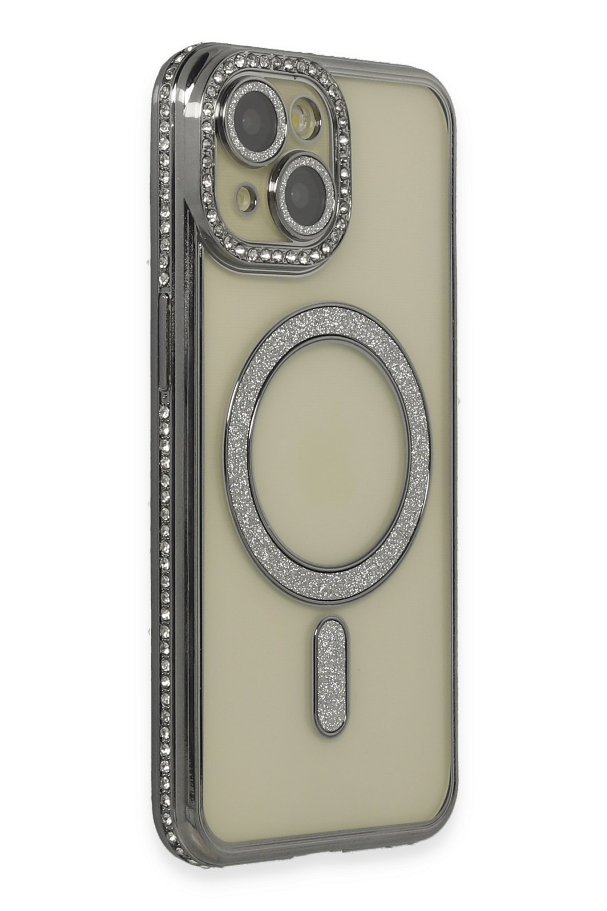 Newface iPhone 14 Kılıf Glass Kapak - Mavi