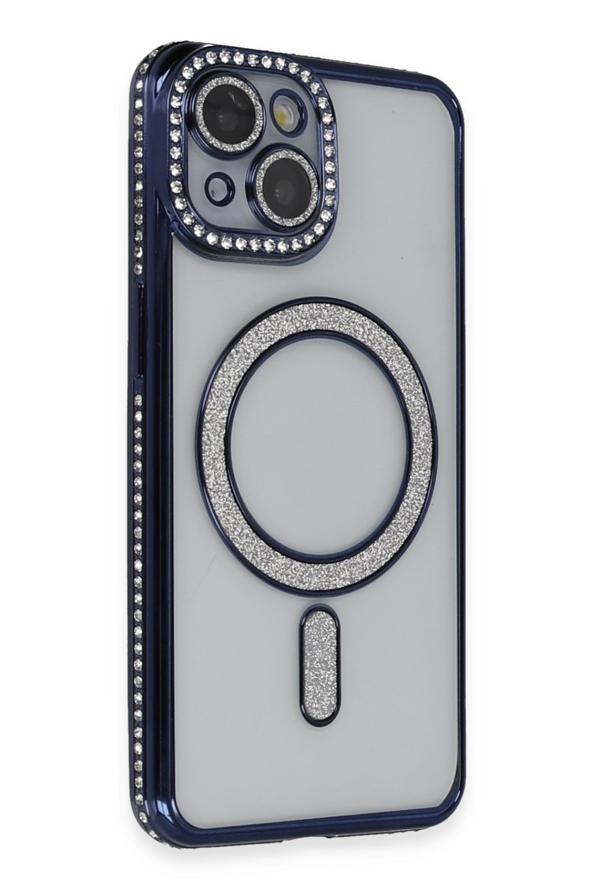 Newface iPhone 14 Kılıf Teleskop Lens Magsafe Silikon Kapak - Derin Mor