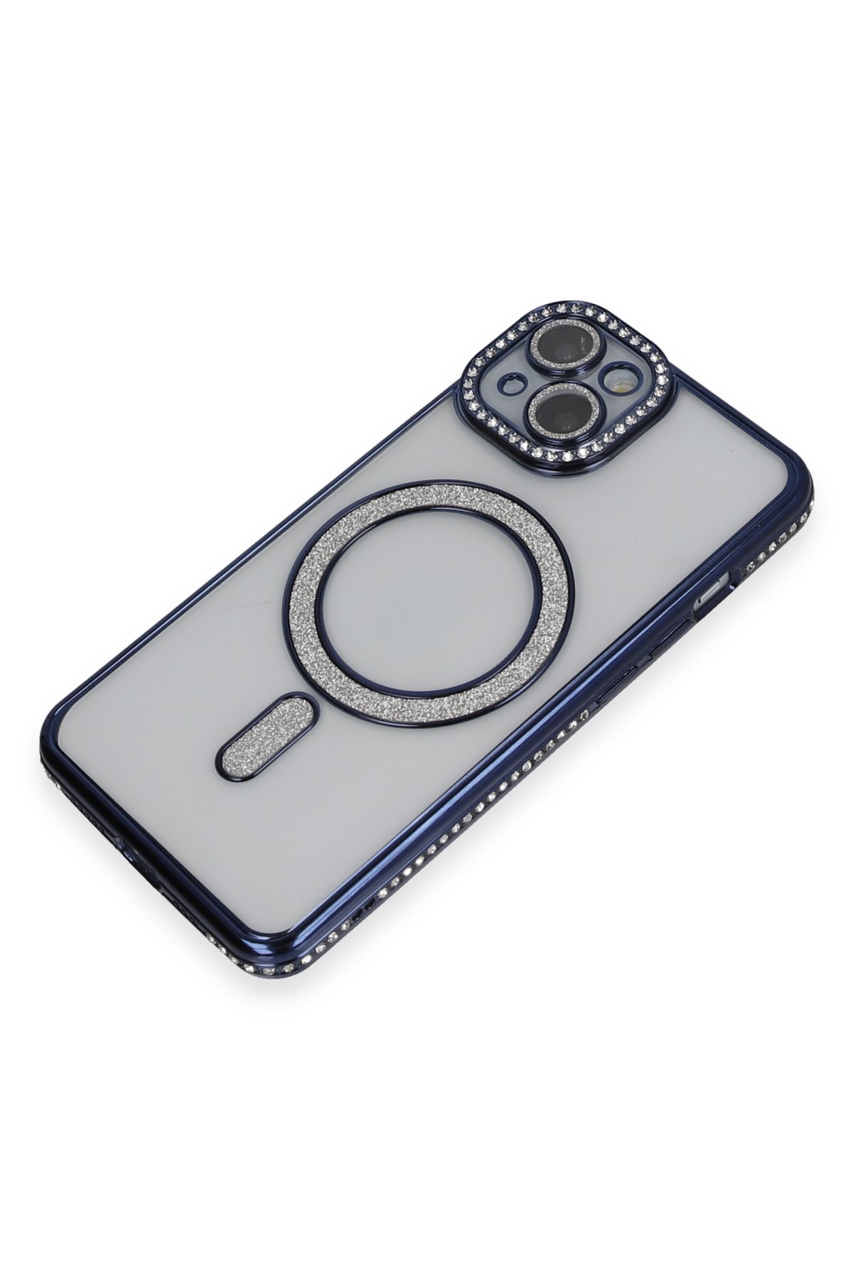 Newface iPhone 14 Kılıf Teleskop Lens Magsafe Silikon Kapak - Derin Mor