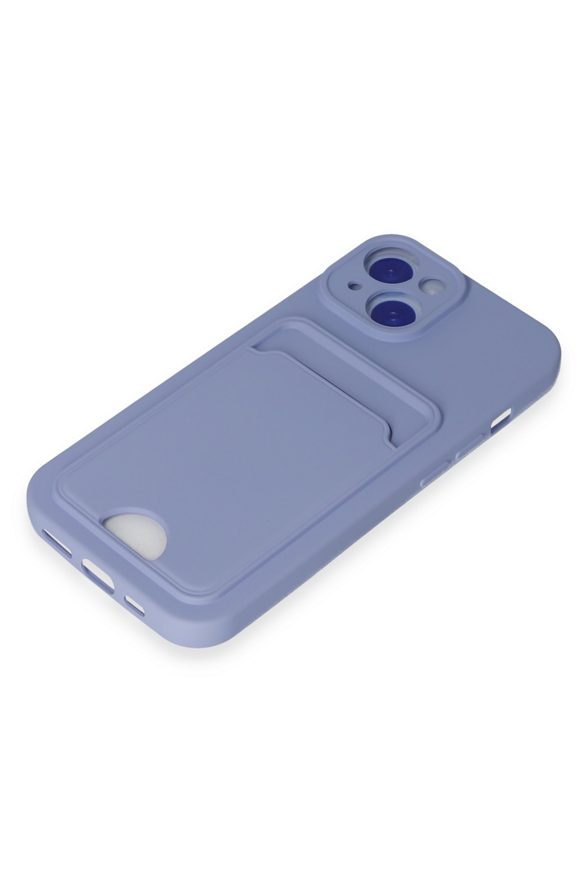 Newface iPhone 14 Kılıf Sofya Yüzüklü Silikon Kapak - Lacivert