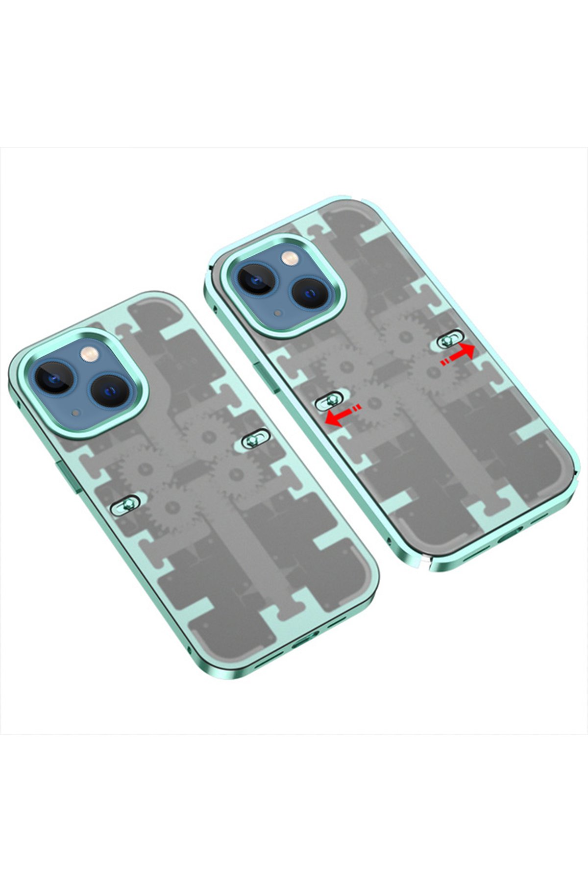 Newface iPhone 14 Kılıf Sofya Yüzüklü Silikon Kapak - Lacivert