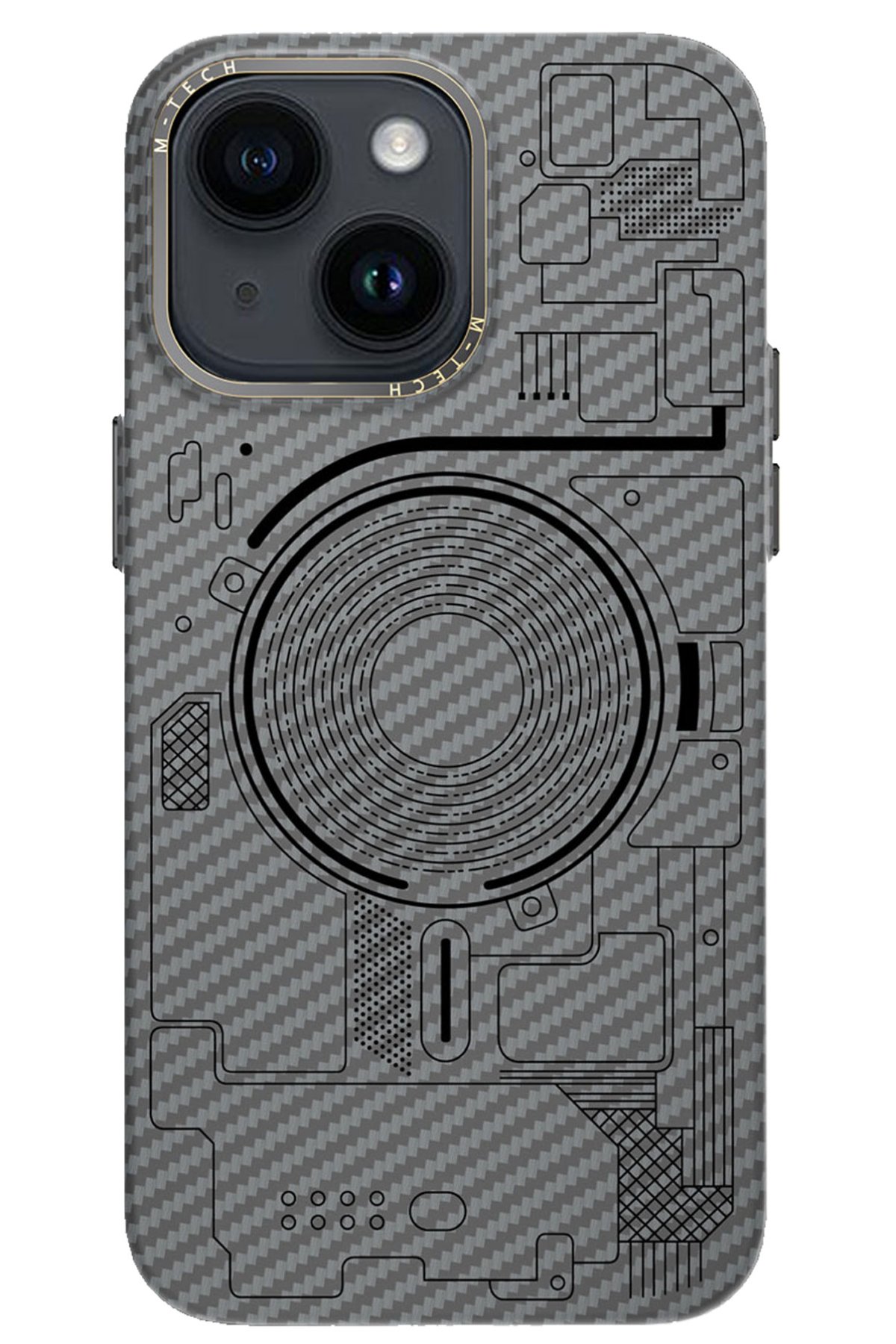 Newface iPhone 14 Kılıf Pars Lens Yüzüklü Silikon - Kırmızı