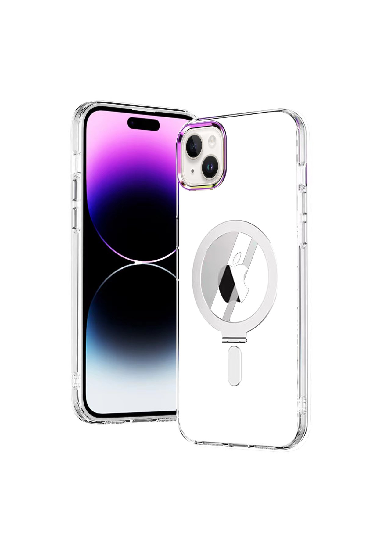 Newface iPhone 14 Kılıf Divo Lazer Askılı Magsafe Kapak - Pembe