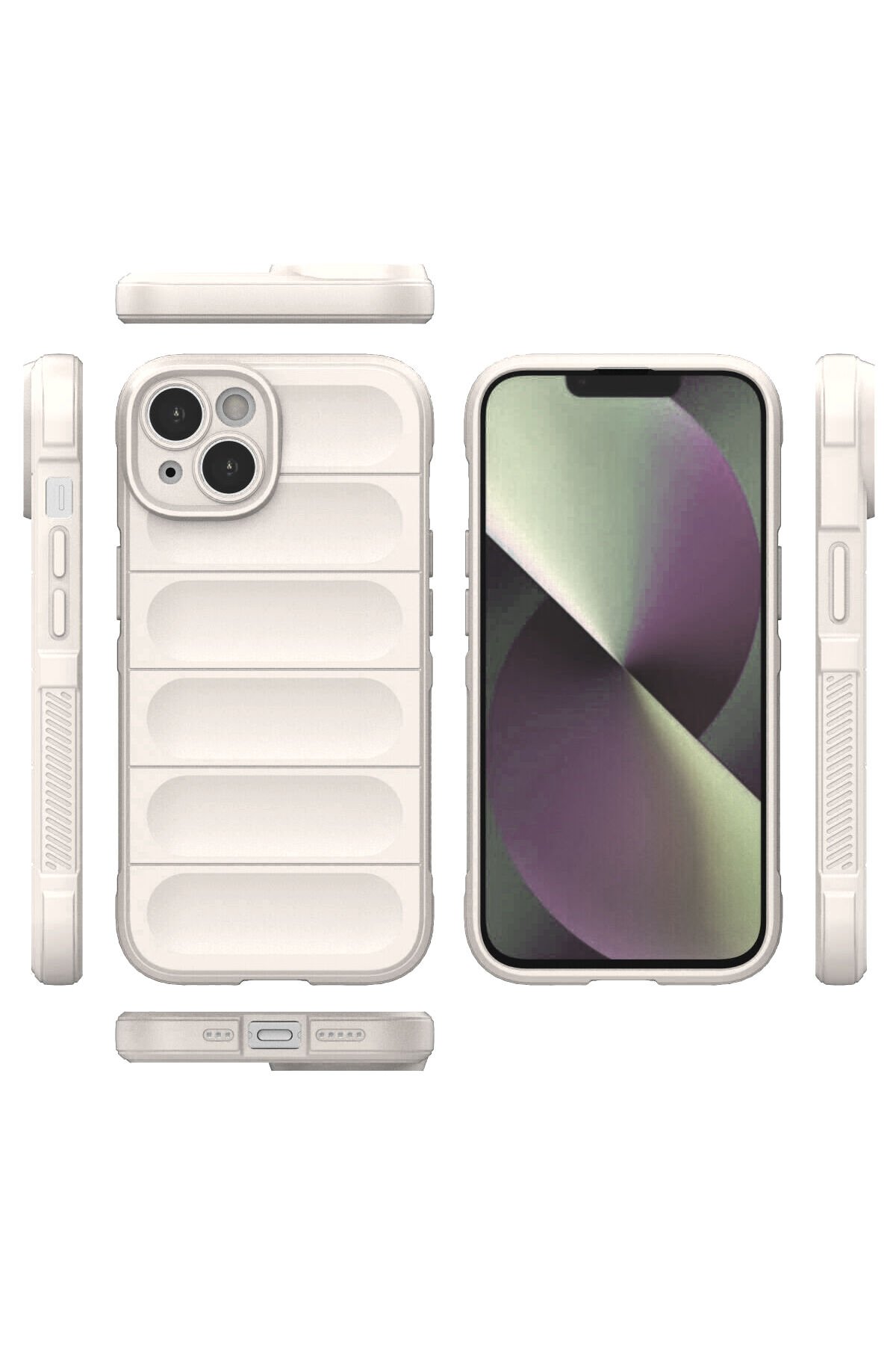 Newface iPhone 14 Kılıf Teleskop Lens Magsafe Silikon Kapak - Derin Mor