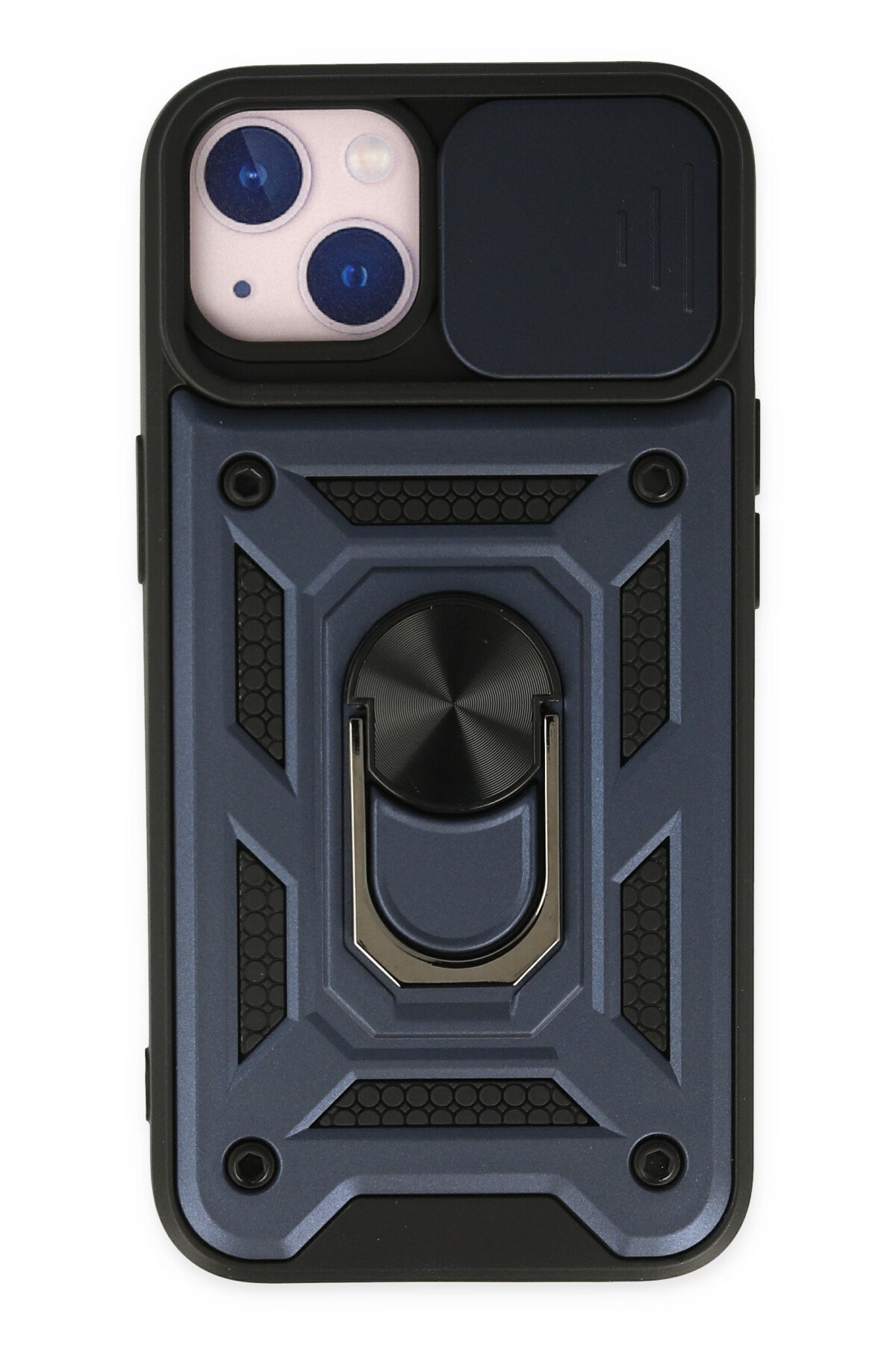 Newface iPhone 14 Kılıf Nano içi Kadife Silikon - Mavi