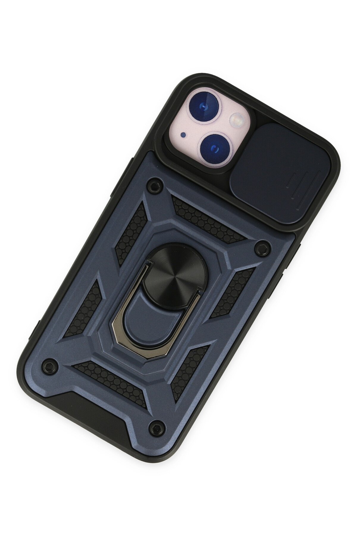 Newface iPhone 14 Kılıf Nano içi Kadife Silikon - Mavi