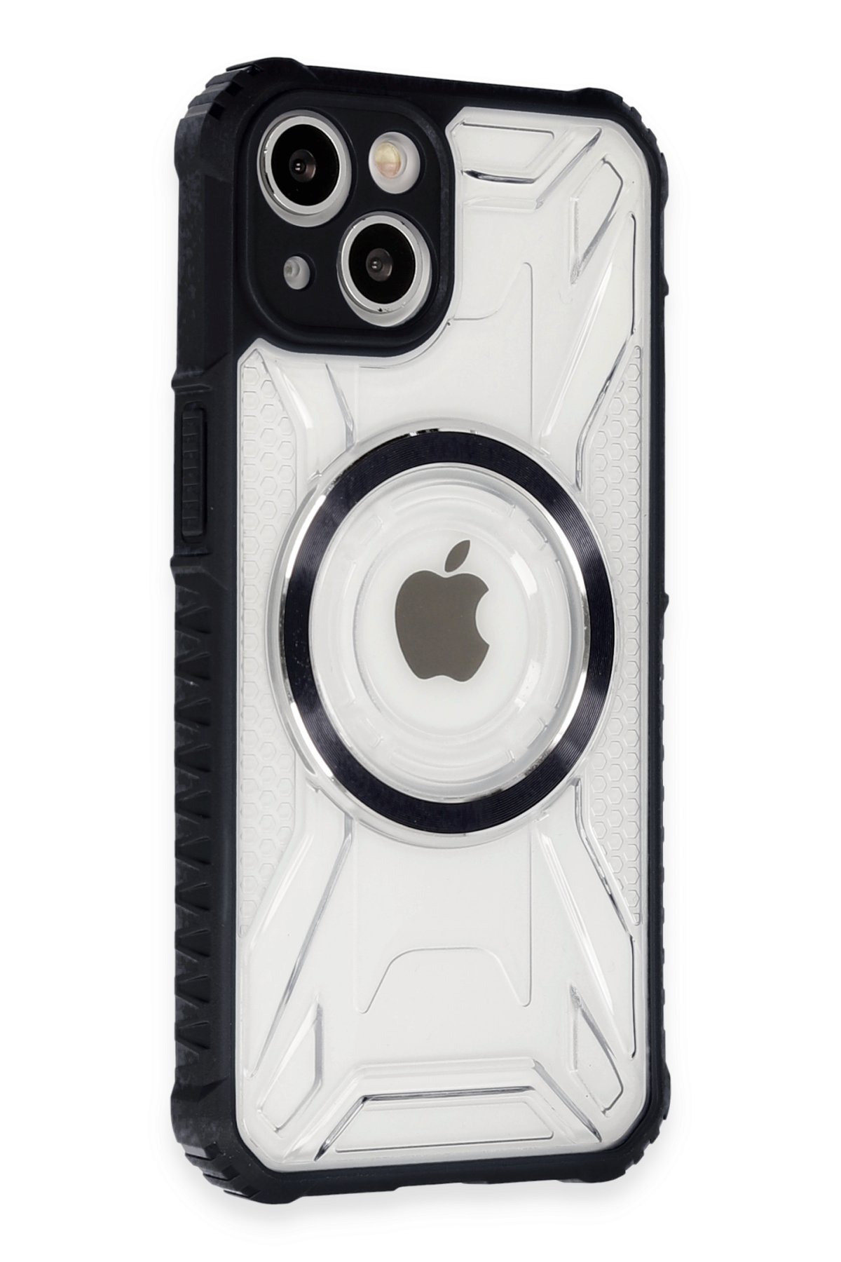 Newface iPhone 14 Kılıf Mekanik Magsafe Kapak - Füme - 2