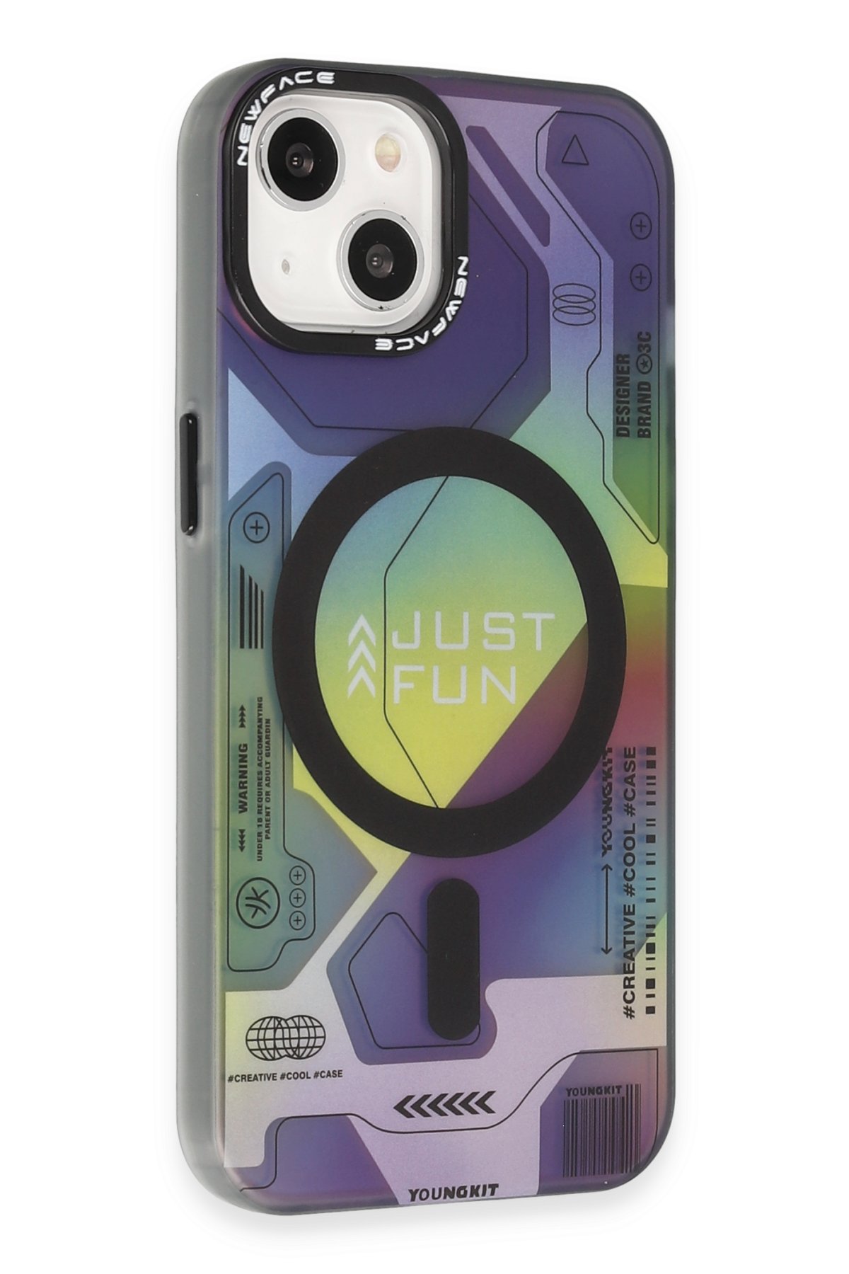 Newface iPhone 14 Kılıf Rolet Stand Kapak - Siyah