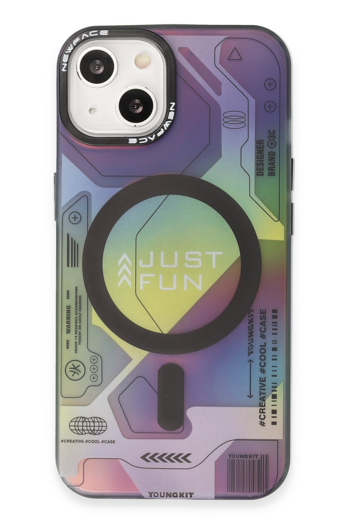 Newface iPhone 14 Kılıf Rolet Stand Kapak - Siyah