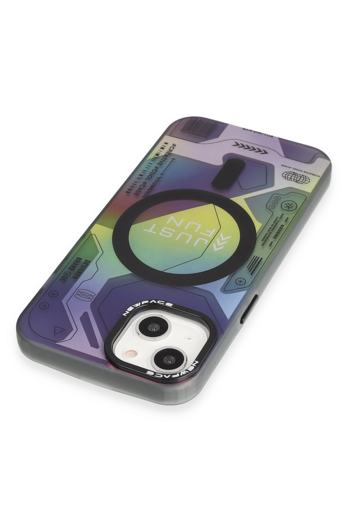 Newface iPhone 14 Kılıf Rolet Stand Kapak - Siyah