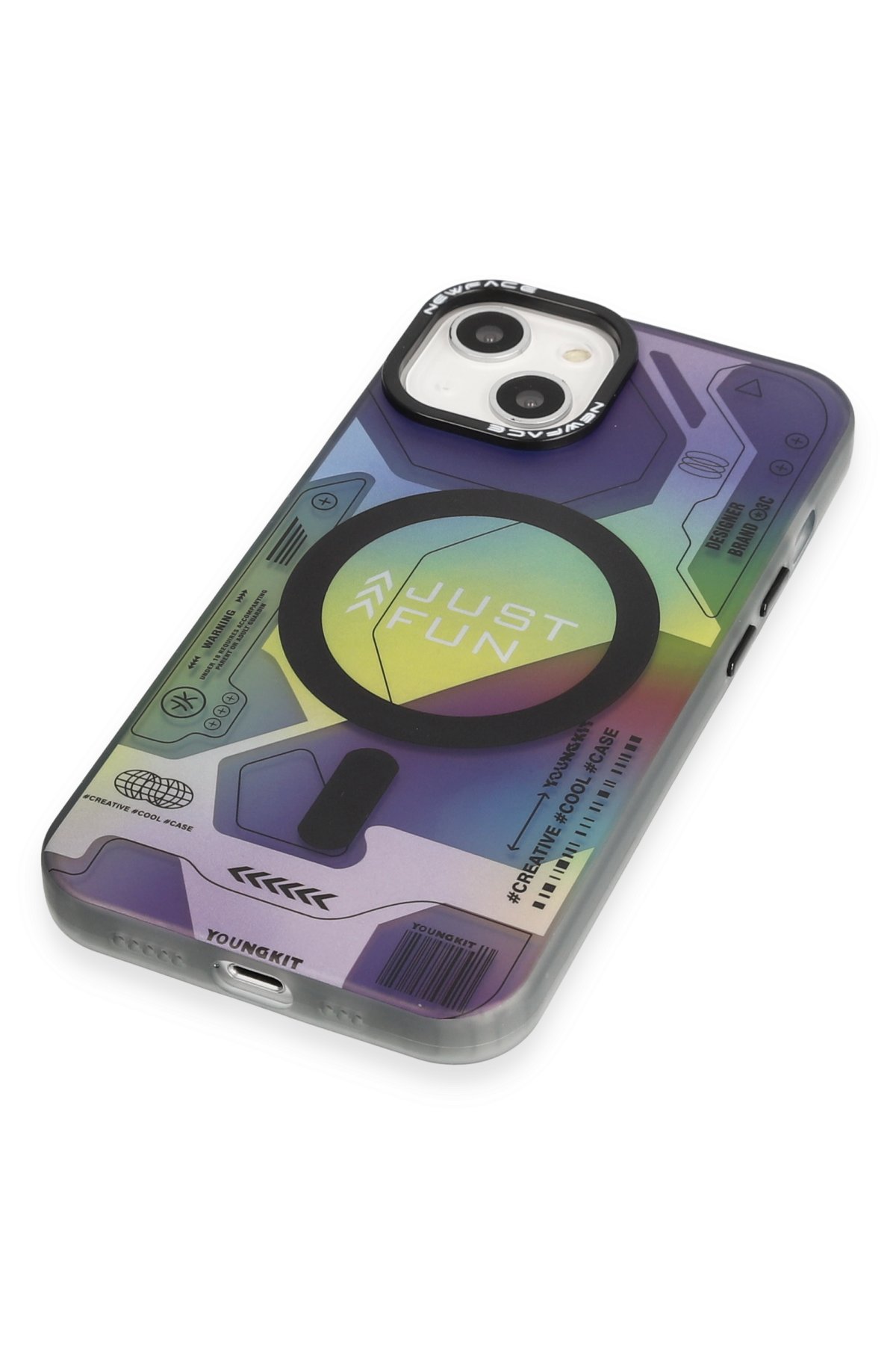 Newface iPhone 14 Kılıf Rolet Stand Kapak - Siyah