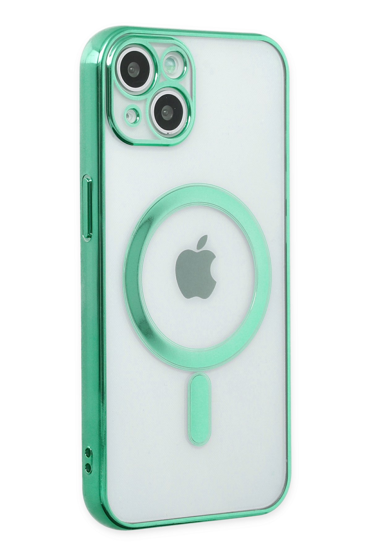 Newface iPhone 14 Plus Kılıf Nano içi Kadife Silikon - Koyu Yeşil
