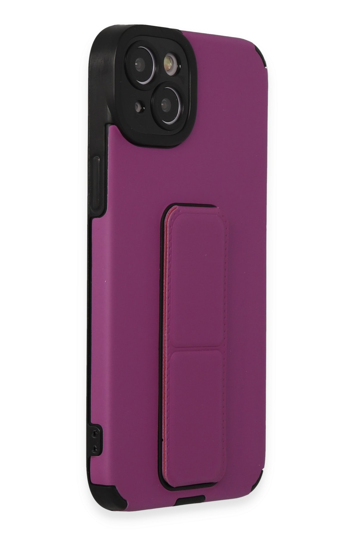 Newface iPhone 14 Plus Kılıf Pars Lens Yüzüklü Silikon - Siyah