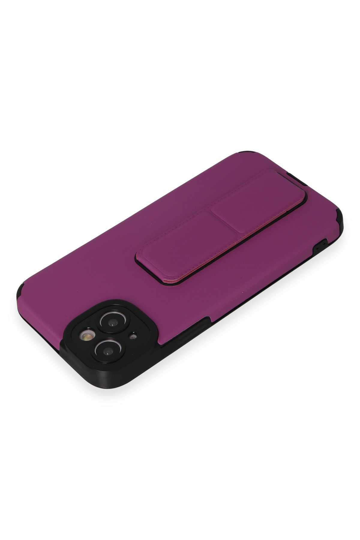 Newface iPhone 14 Plus Kılıf Pars Lens Yüzüklü Silikon - Siyah