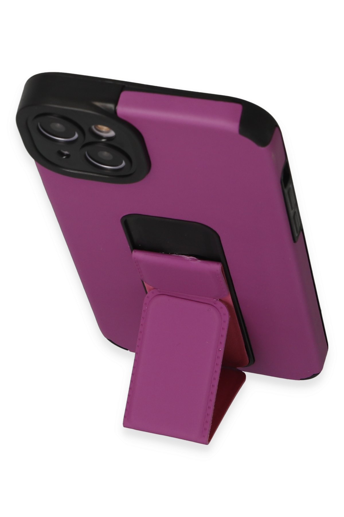 Newface iPhone 14 Plus Kılıf Pars Lens Yüzüklü Silikon - Siyah