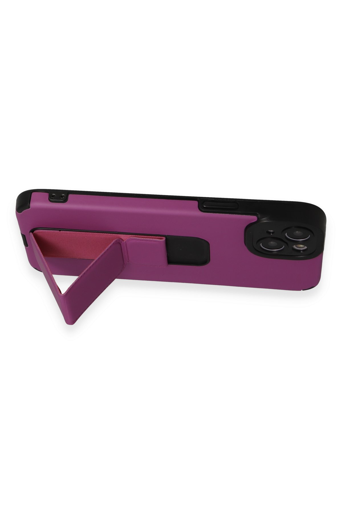 Newface iPhone 14 Plus Kılıf Pars Lens Yüzüklü Silikon - Siyah