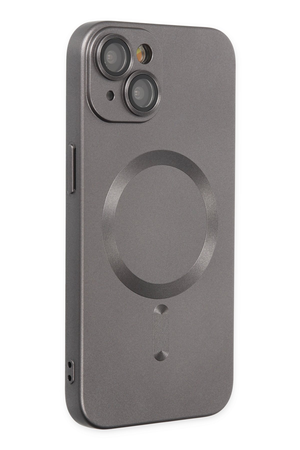 Newface iPhone 14 Plus Kılıf Coco Deri Silikon Kapak - Gri