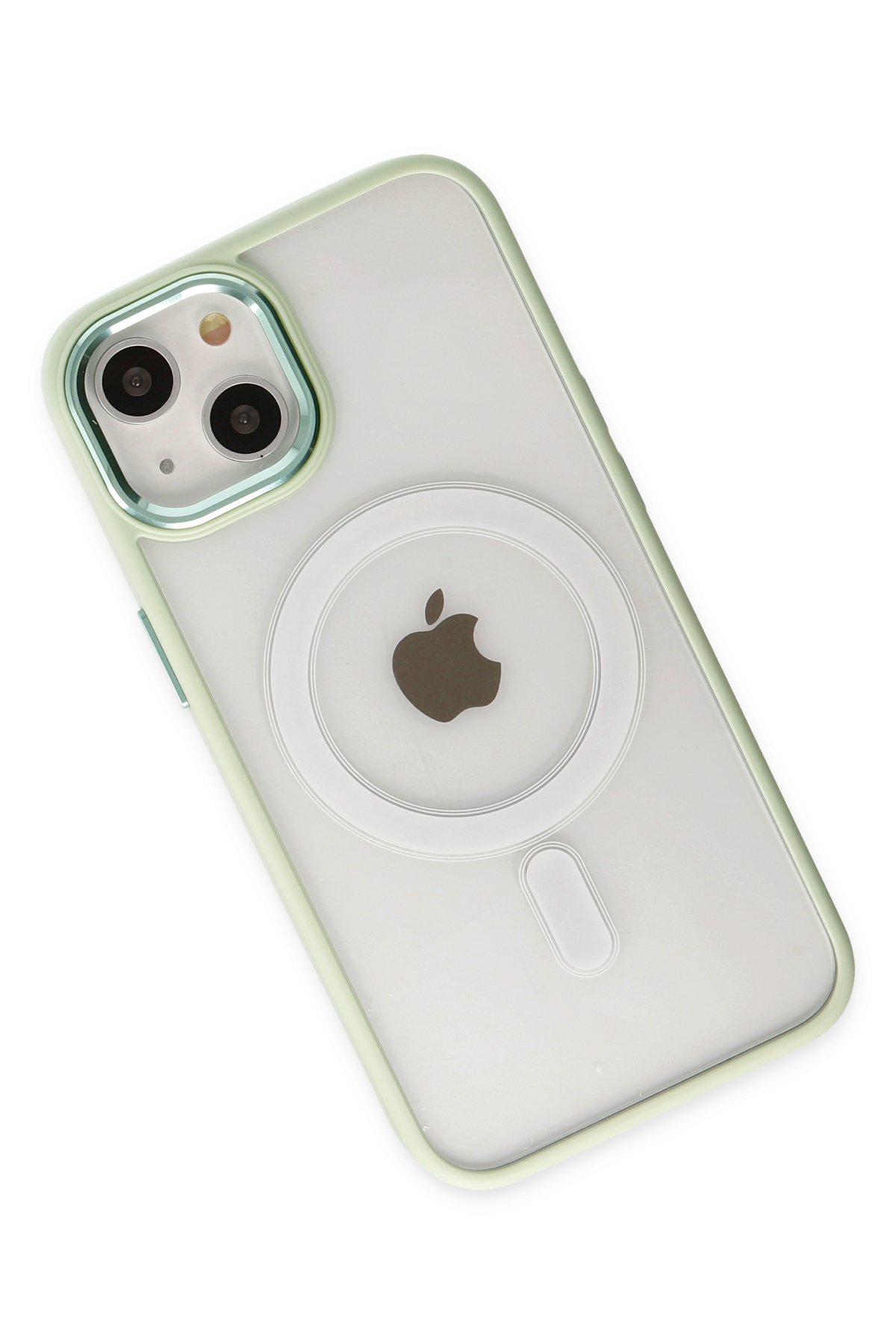 Newface iPhone 14 Plus Renkli Kamera Lens Koruma Cam - Yeşil-Pembe