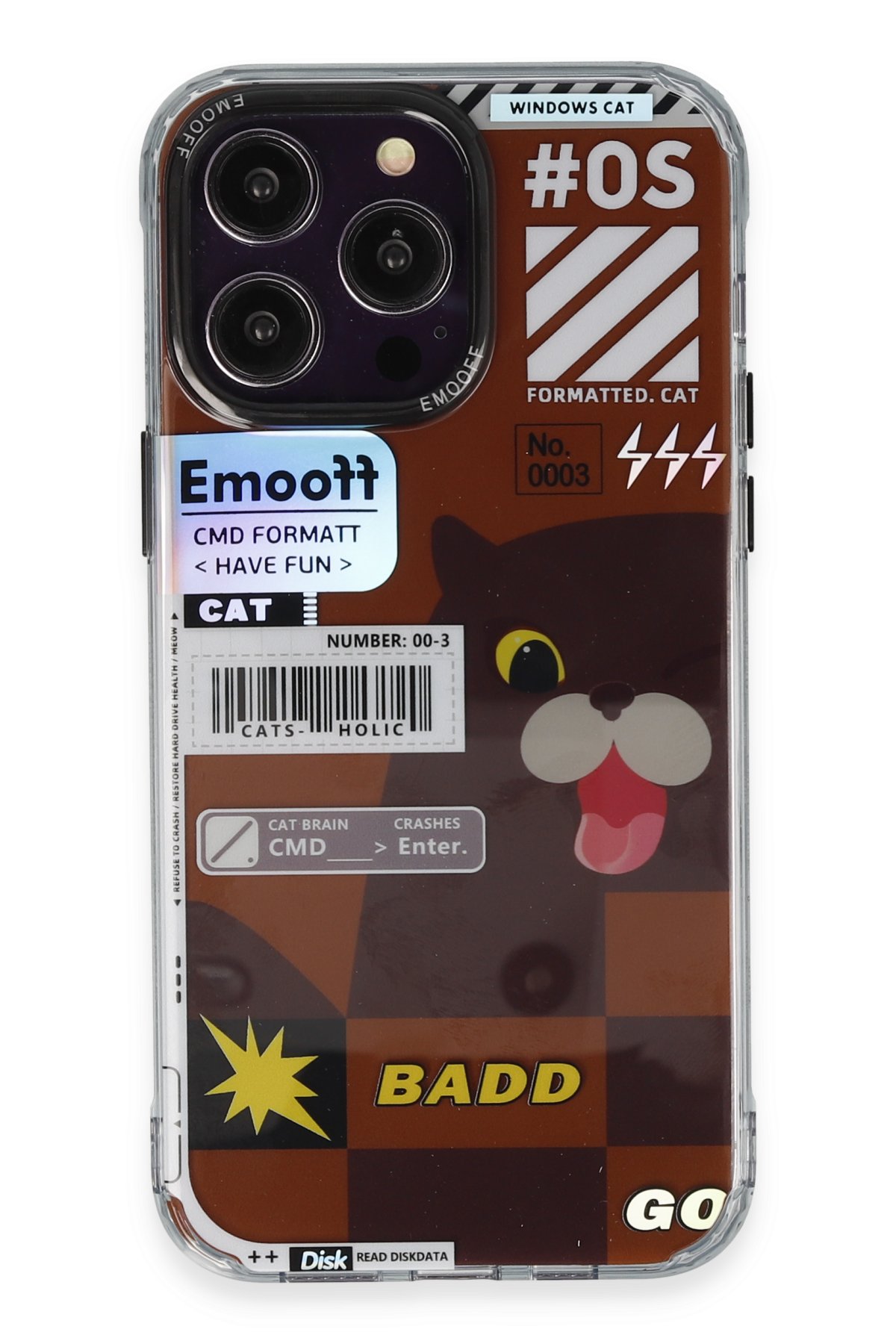 Keep Off iPhone 14 Pro Kılıf Cat Desenli Kapak - Cat - 4