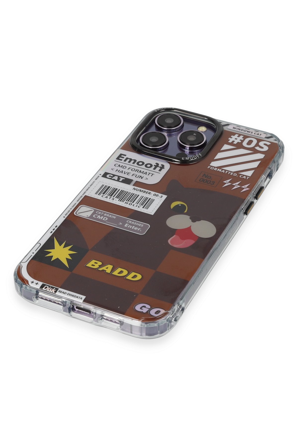 Keep Off iPhone 14 Pro Kılıf Cat Desenli Kapak - Cat - 4