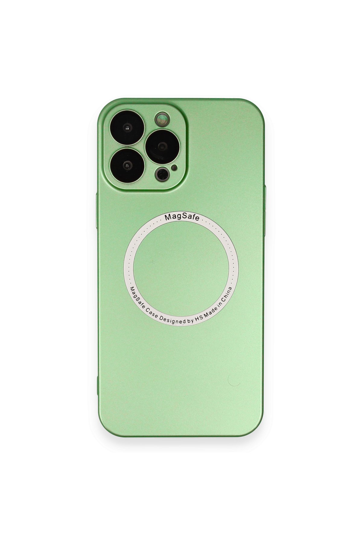 Newface iPhone 14 Pro Kılıf Jack Magneticsafe Lens Silikon - Yeşil