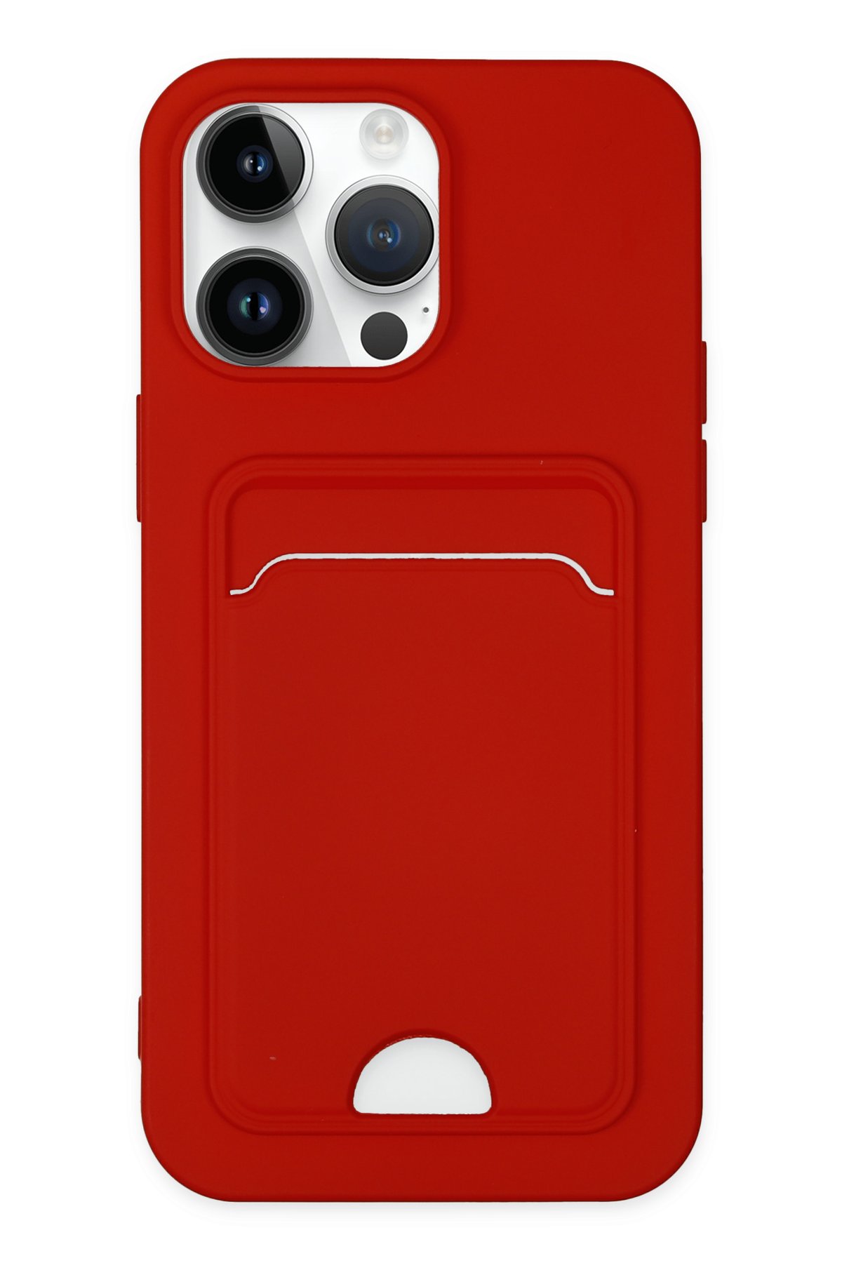 Newface iPhone 14 Pro Kılıf Kelvin Kartvizitli Silikon - Derin Mor