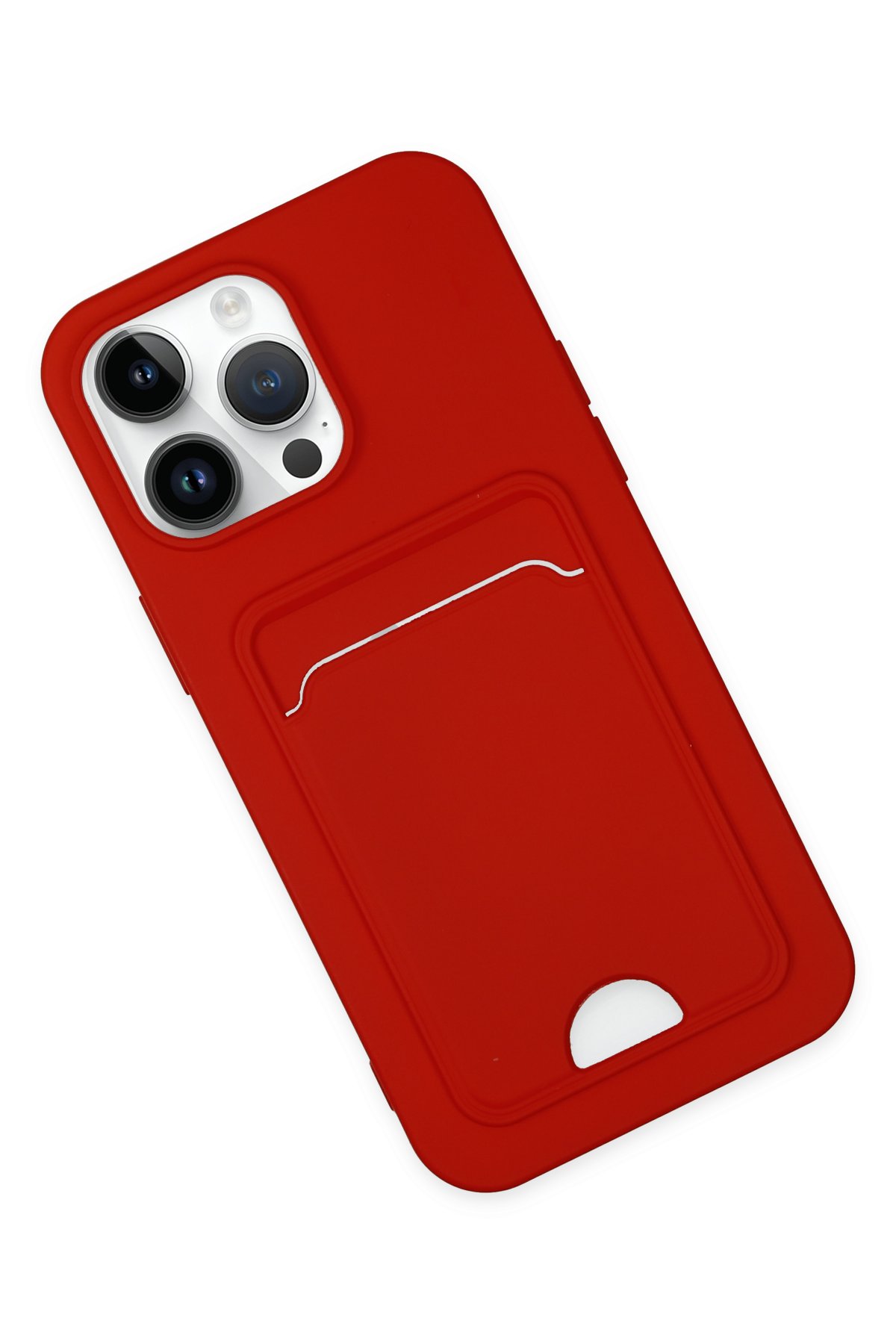 Newface iPhone 14 Pro Kılıf Kelvin Kartvizitli Silikon - Derin Mor