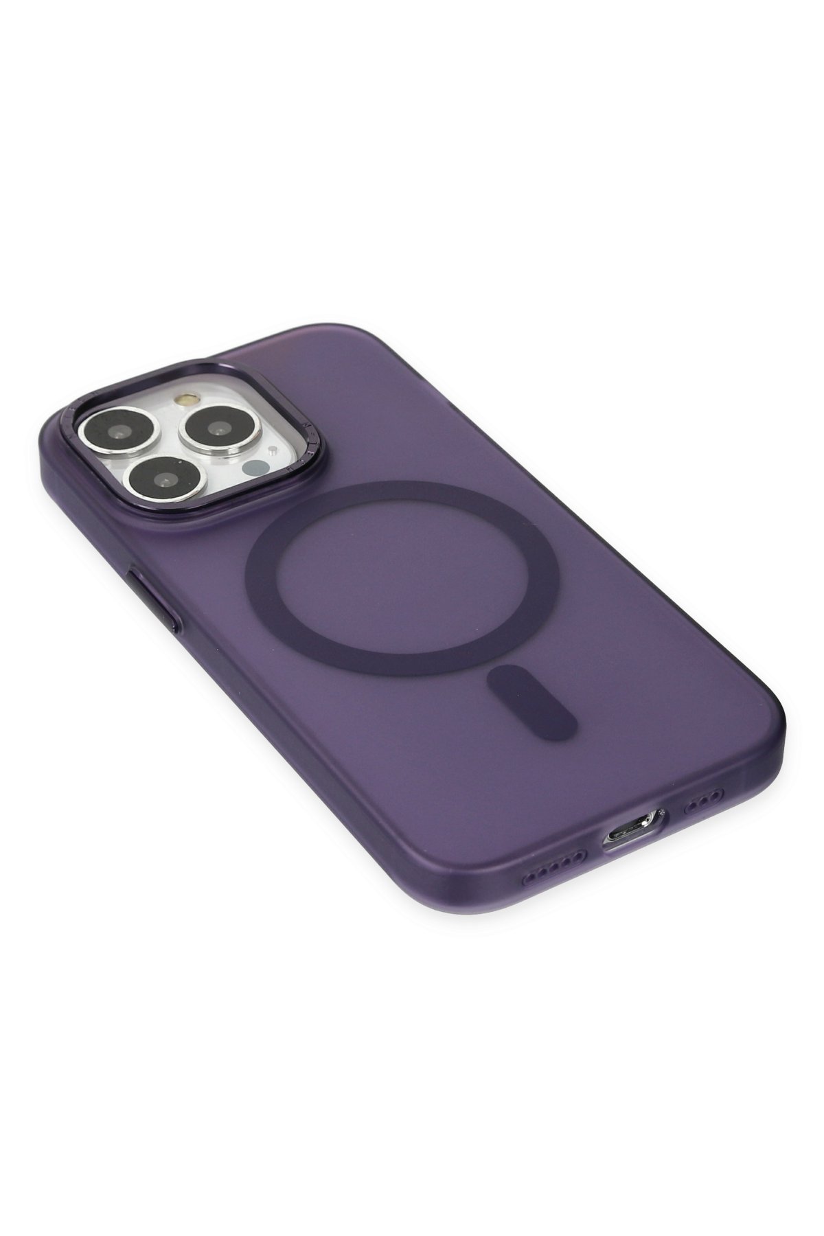 Newface iPhone 14 Pro Kılıf Nano içi Kadife Silikon - Pudra