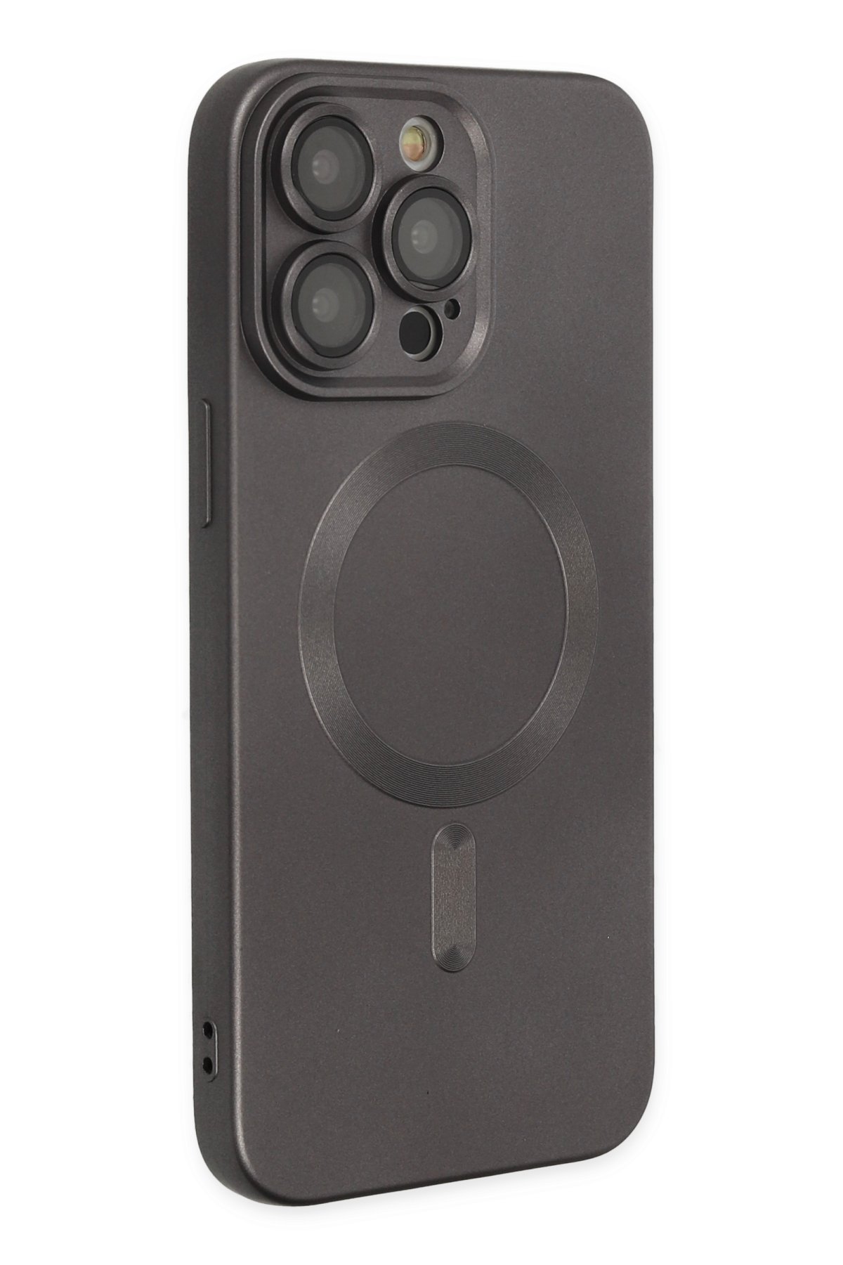 Newface iPhone 14 Pro Kılıf Magneticsafe Lazer Silikon - Gümüş