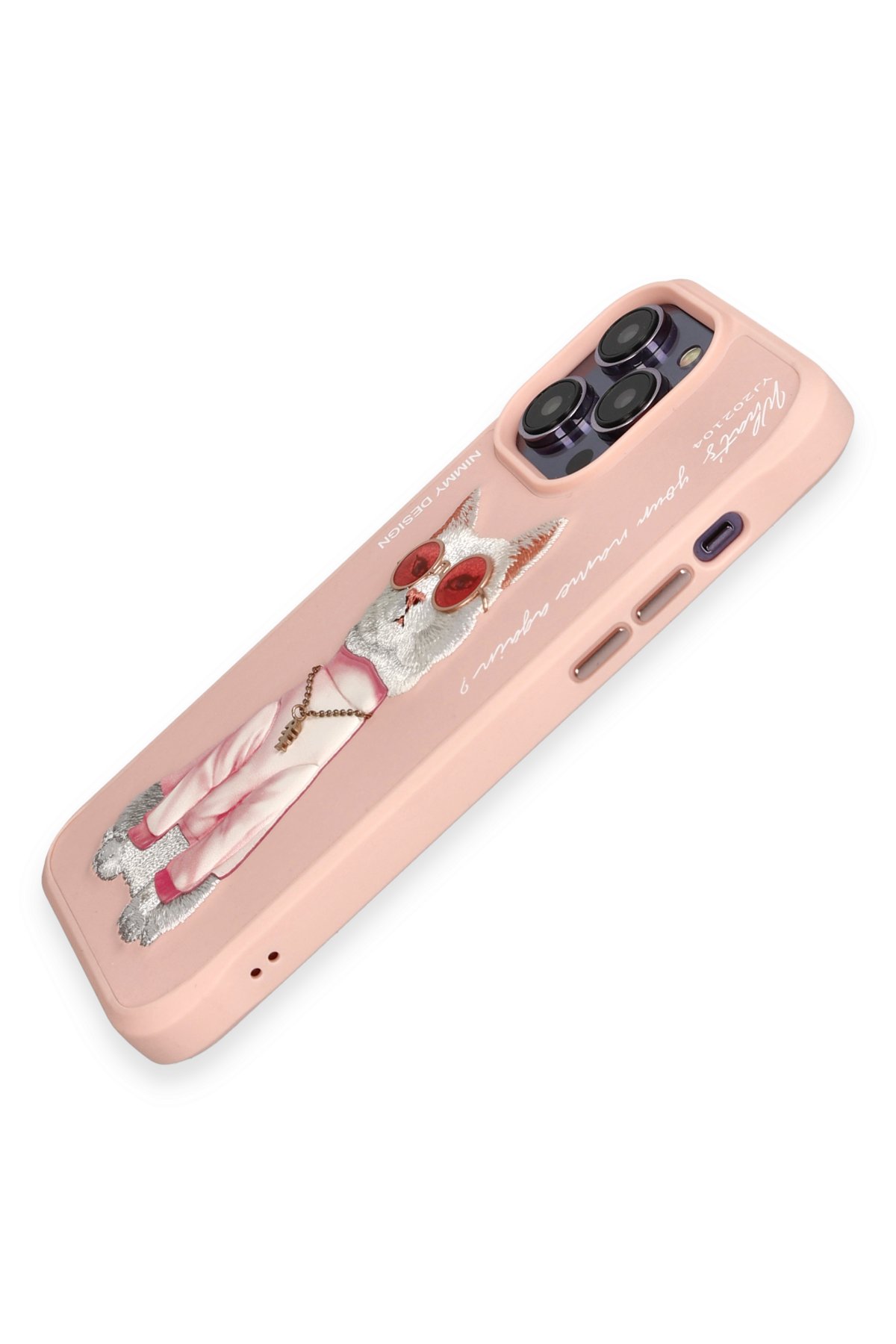 Newface iPhone 14 Pro Kılıf Nano içi Kadife Silikon - Mor