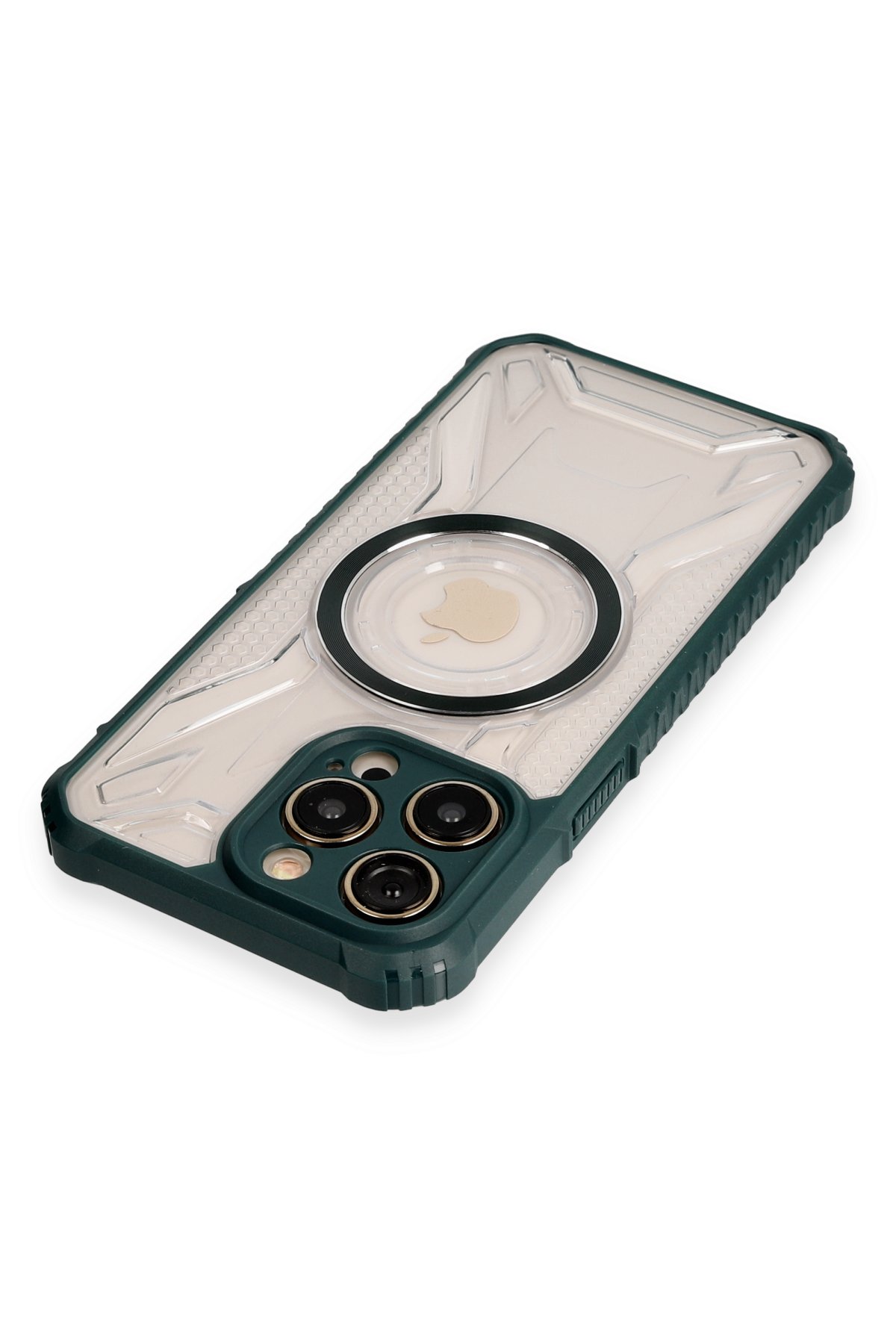 Newface iPhone 14 Pro Kılıf Glass Kapak - Lacivert